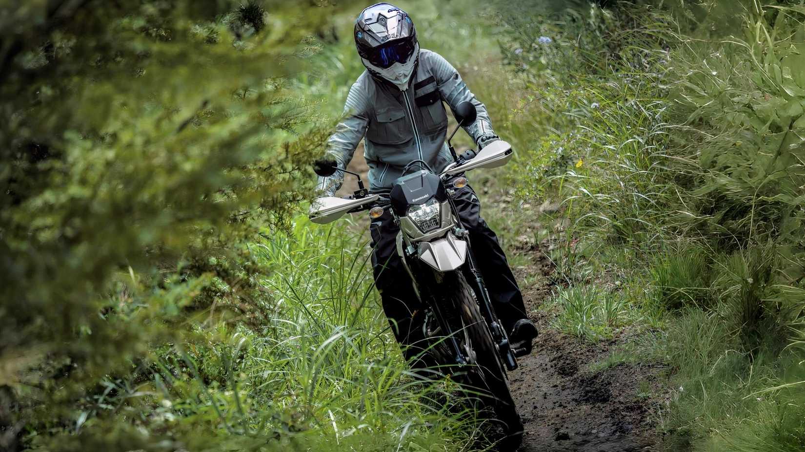 2026 Kawasaki KLX230 Sherpa S off-roading front fascia view