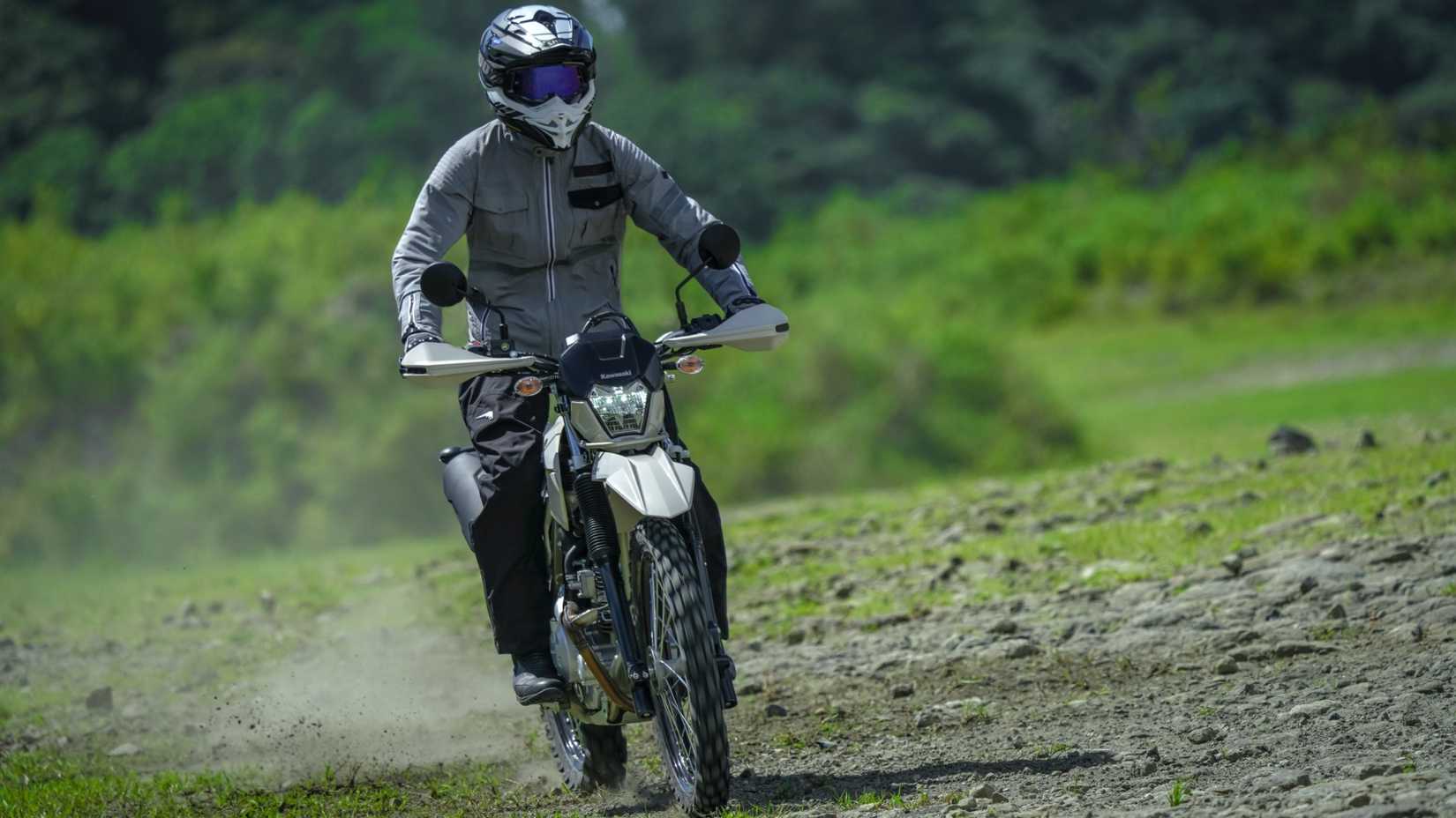 2026 Kawasaki KLX230 Sherpa S going all out on an off-road track