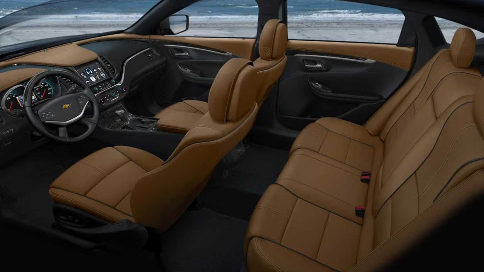 Foto do interior do Chevrolet Impala 2020 mostrando o layout dos assentos