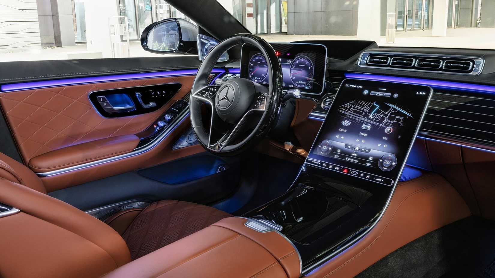 2021 Mercedes-Benz S-Class, interior (front)