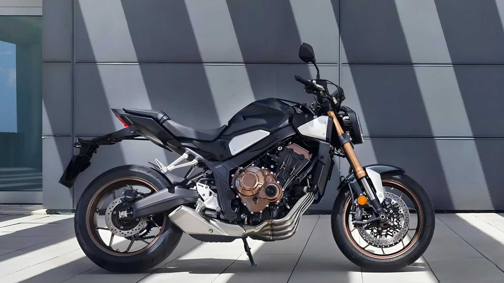 Honda CB650R looks cool side profile view