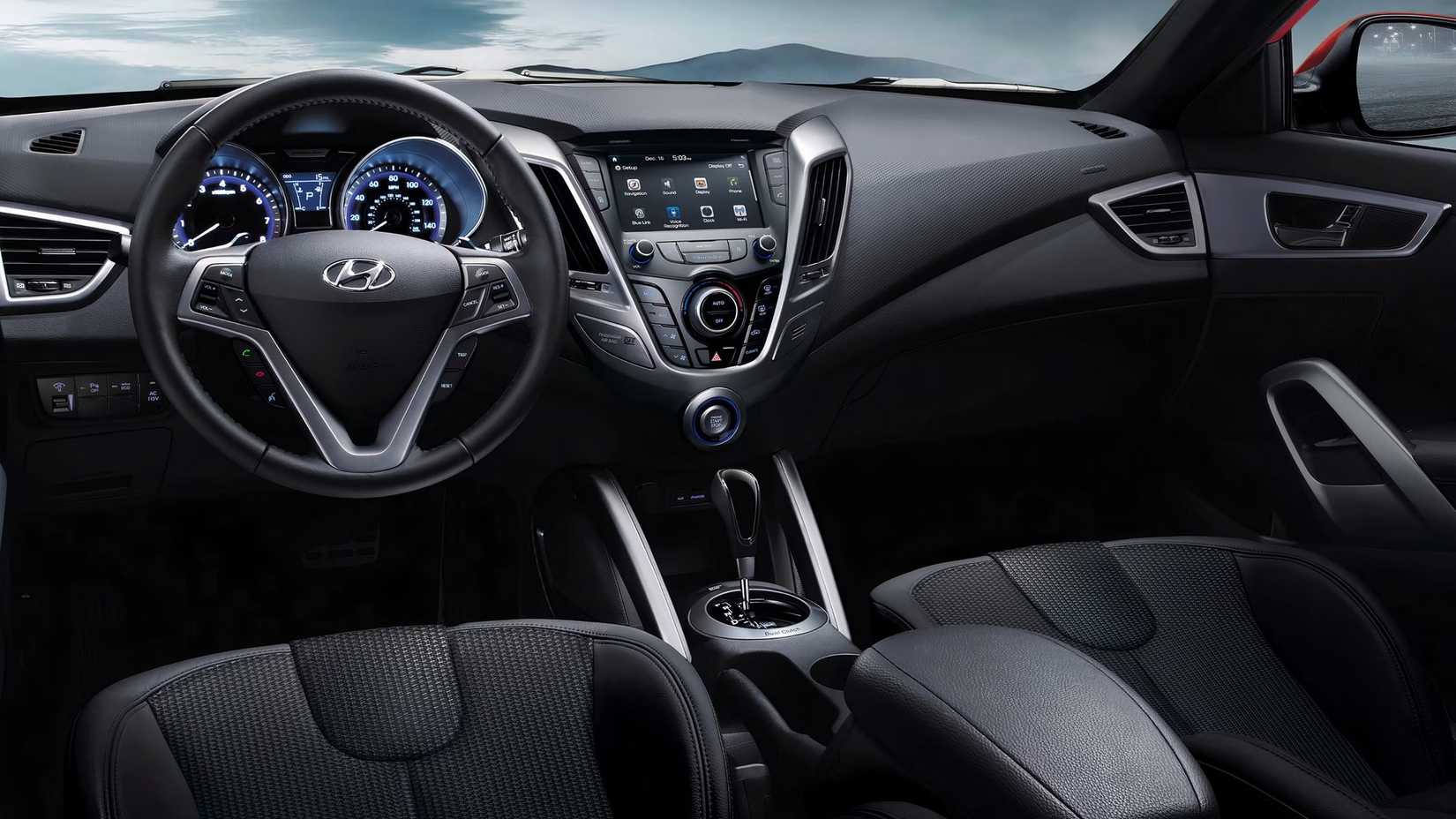 Hyundai Veloster dianteiro interno