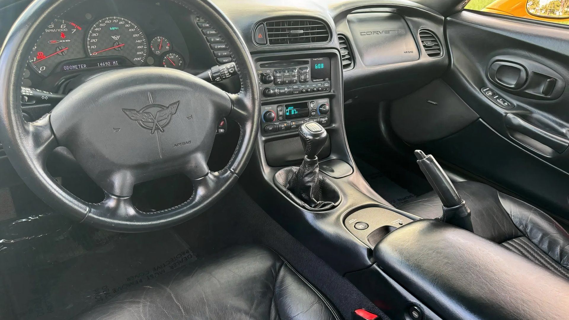 2002 Chevrolet Corvette Z06 interior showing dash