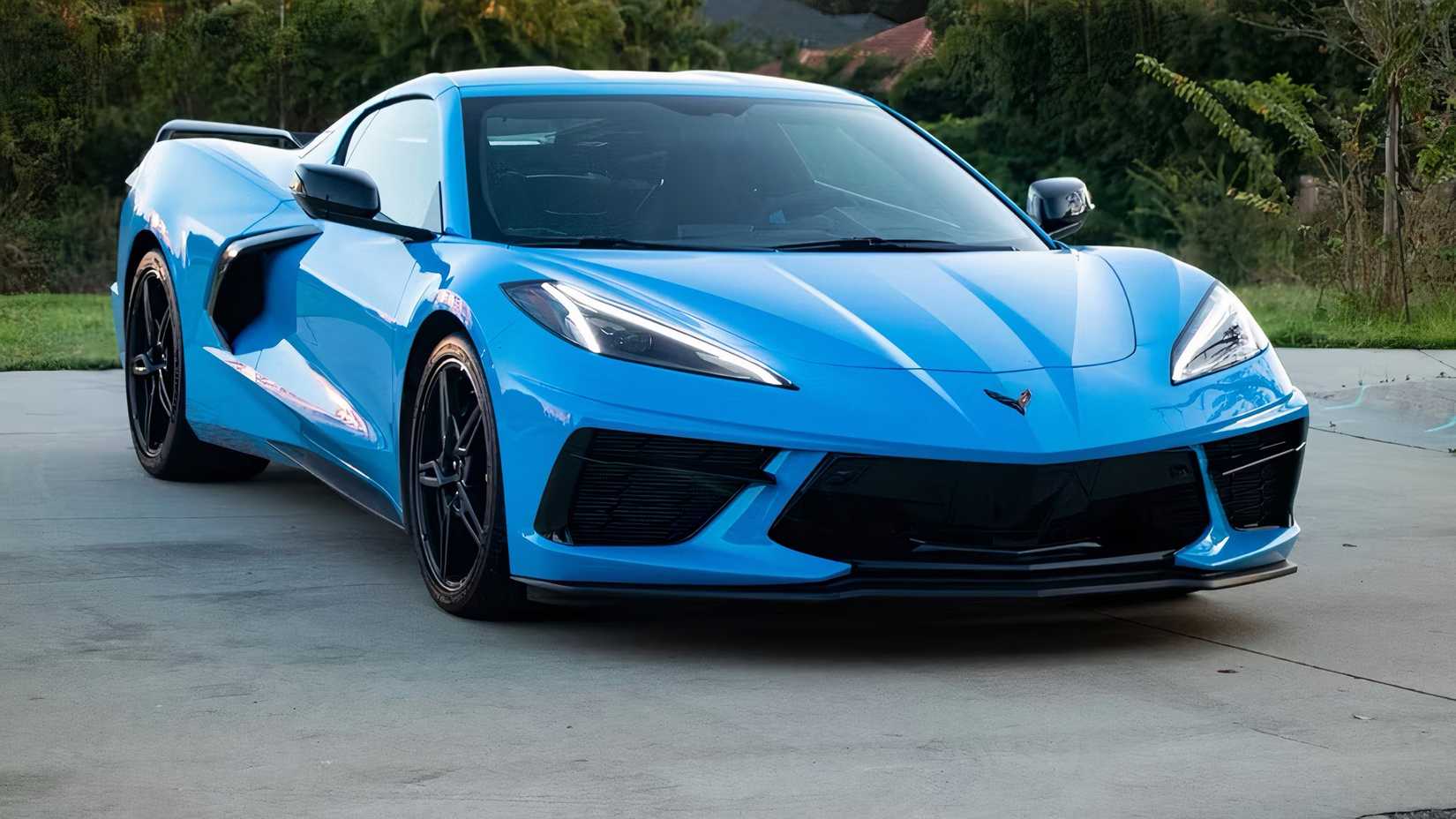 2025 Chevrolet Corvette Stingray in blue parked