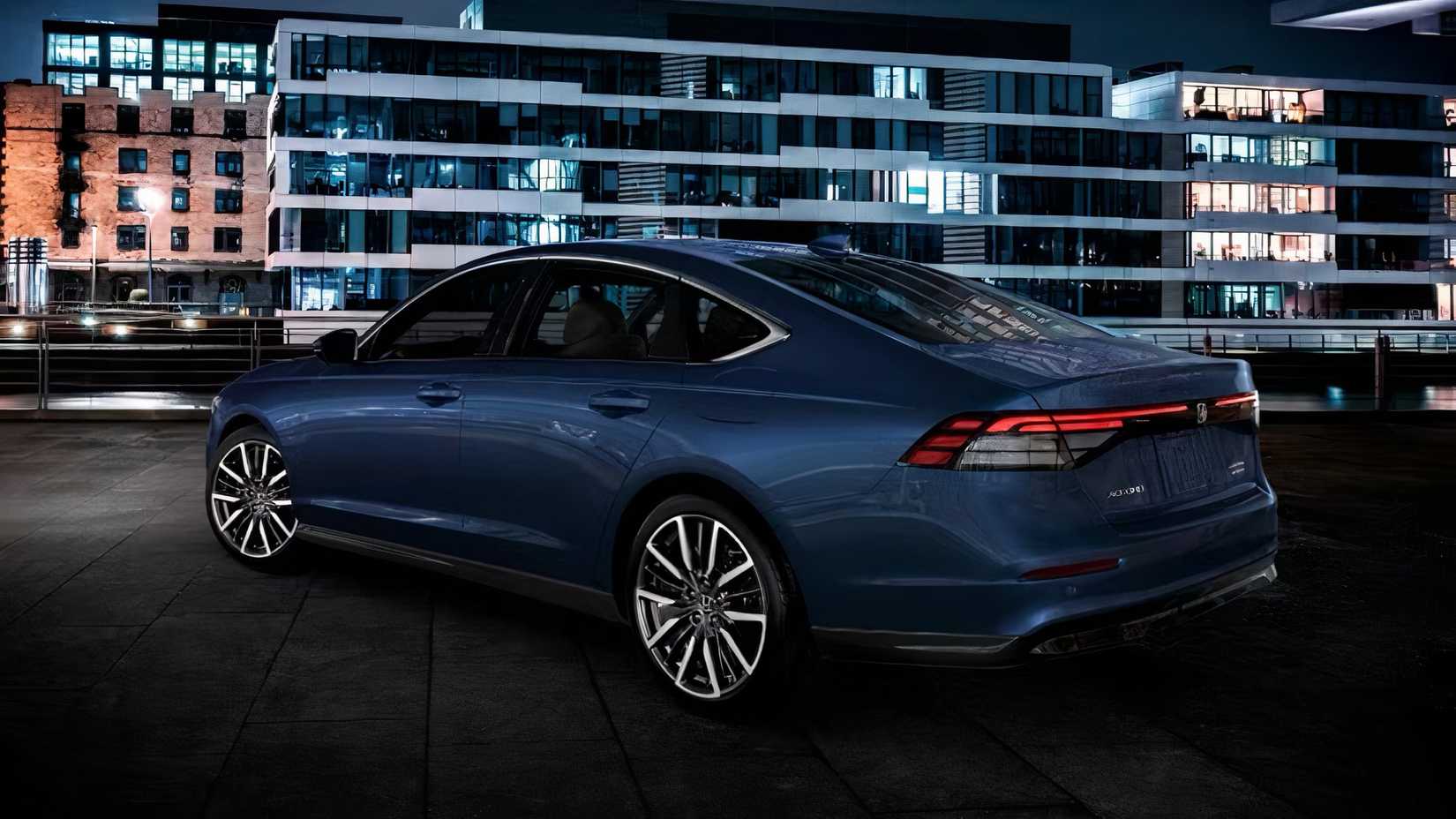 2024 Honda Accord in blue parked in parking lot