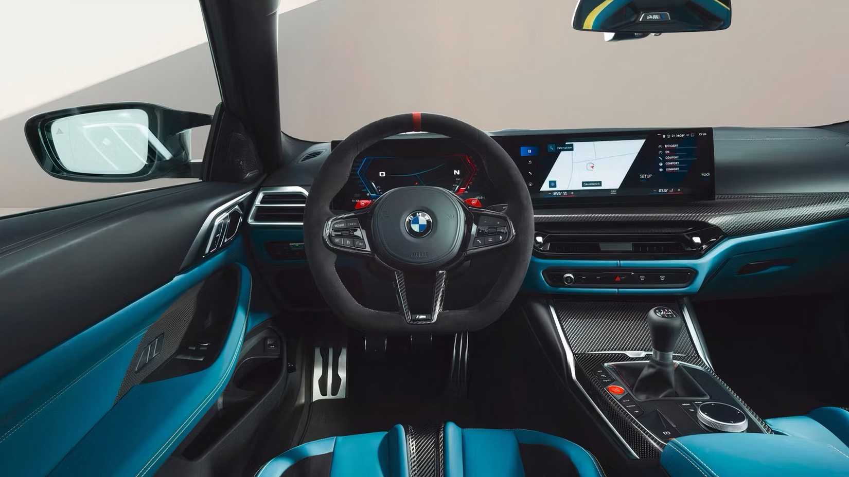 2025 BMW M4 interior showing front cabin