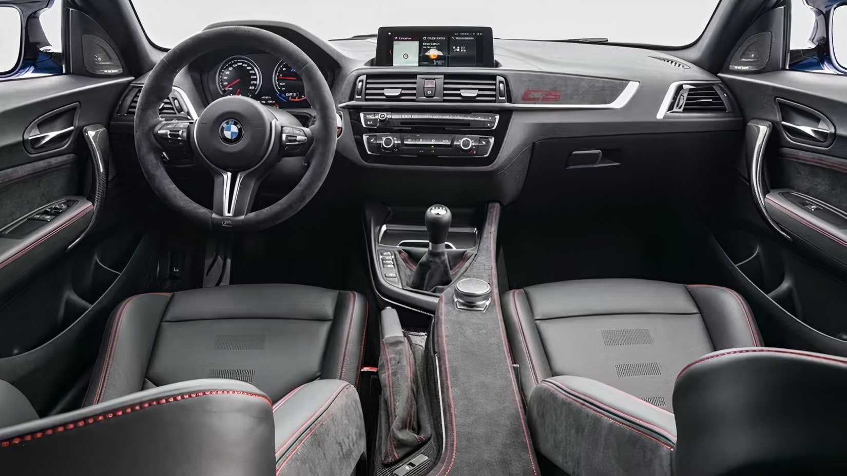 2020 BMW M2 CS interior showing front cabin
