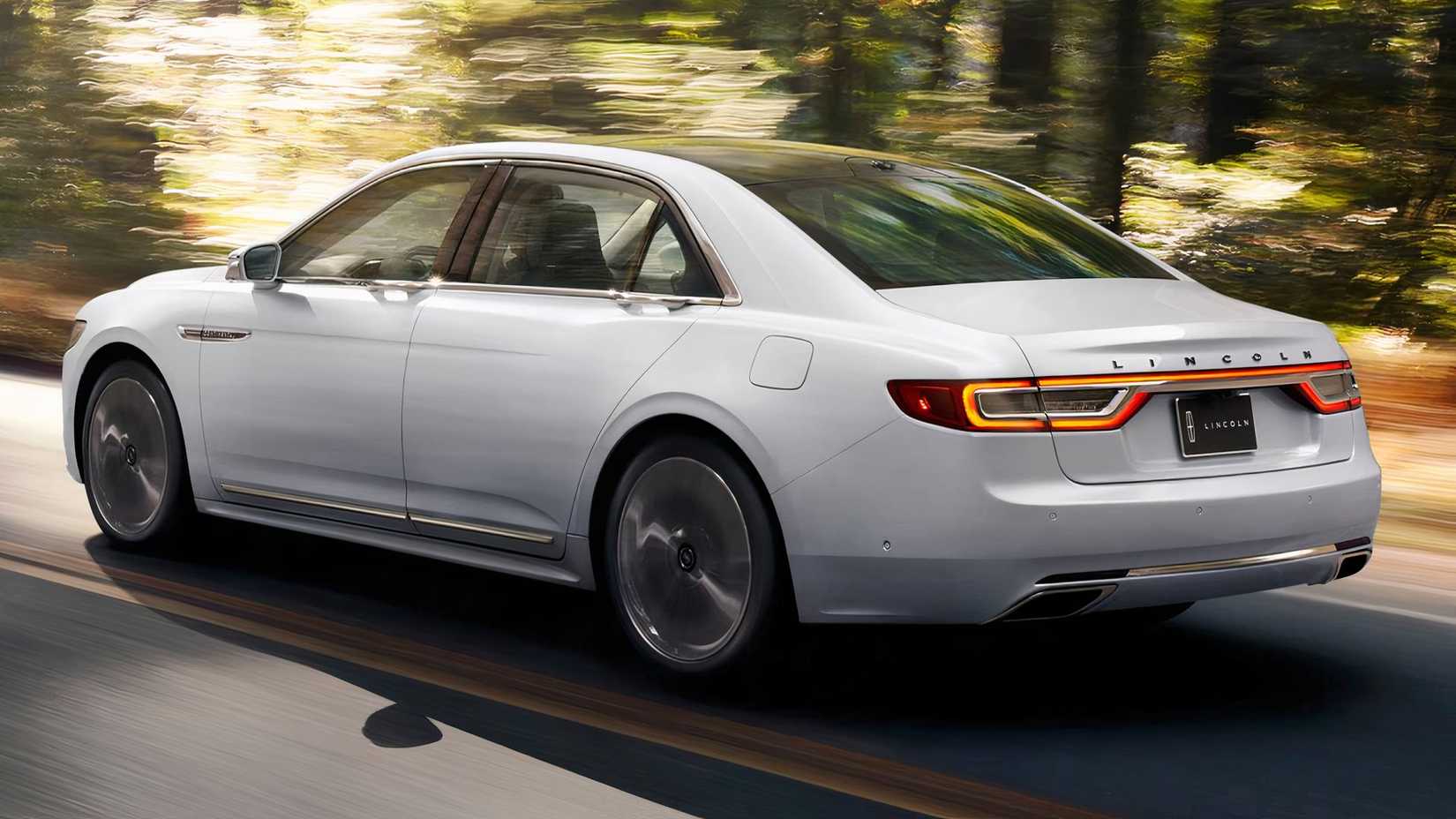 2017 Lincoln Continental Black Label in white driving on road