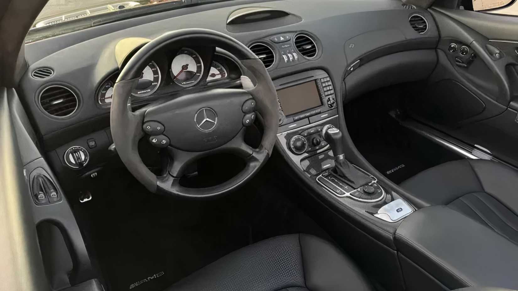 2008 Mercedes-AMG SL55 interior showing front cabin