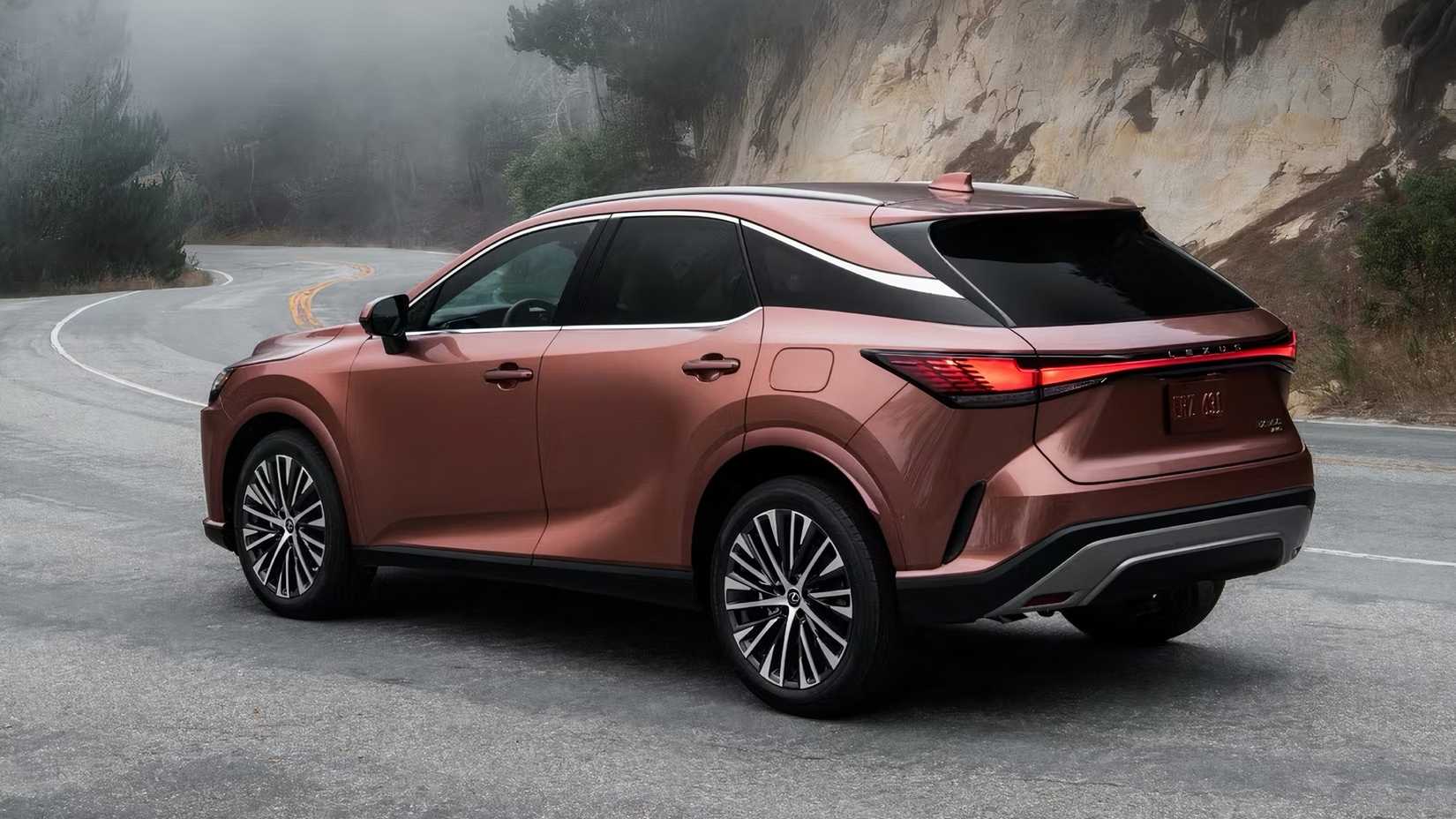 2025 Lexus RX in bronze parked on road
