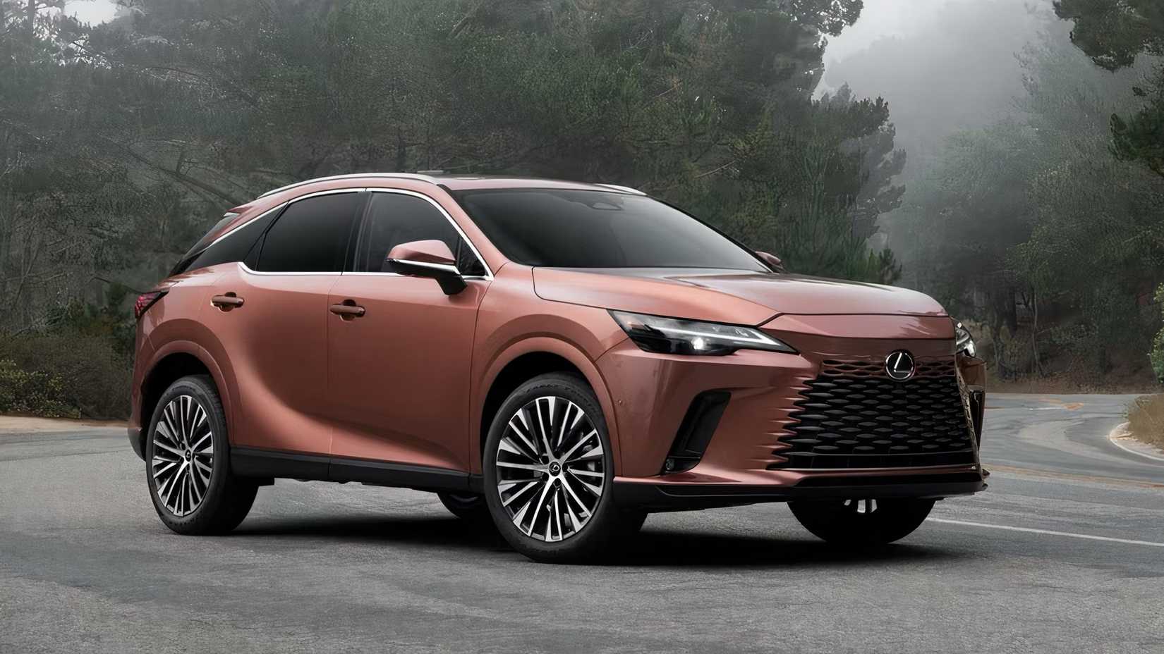 2025 Lexus RX in bronze parked on road