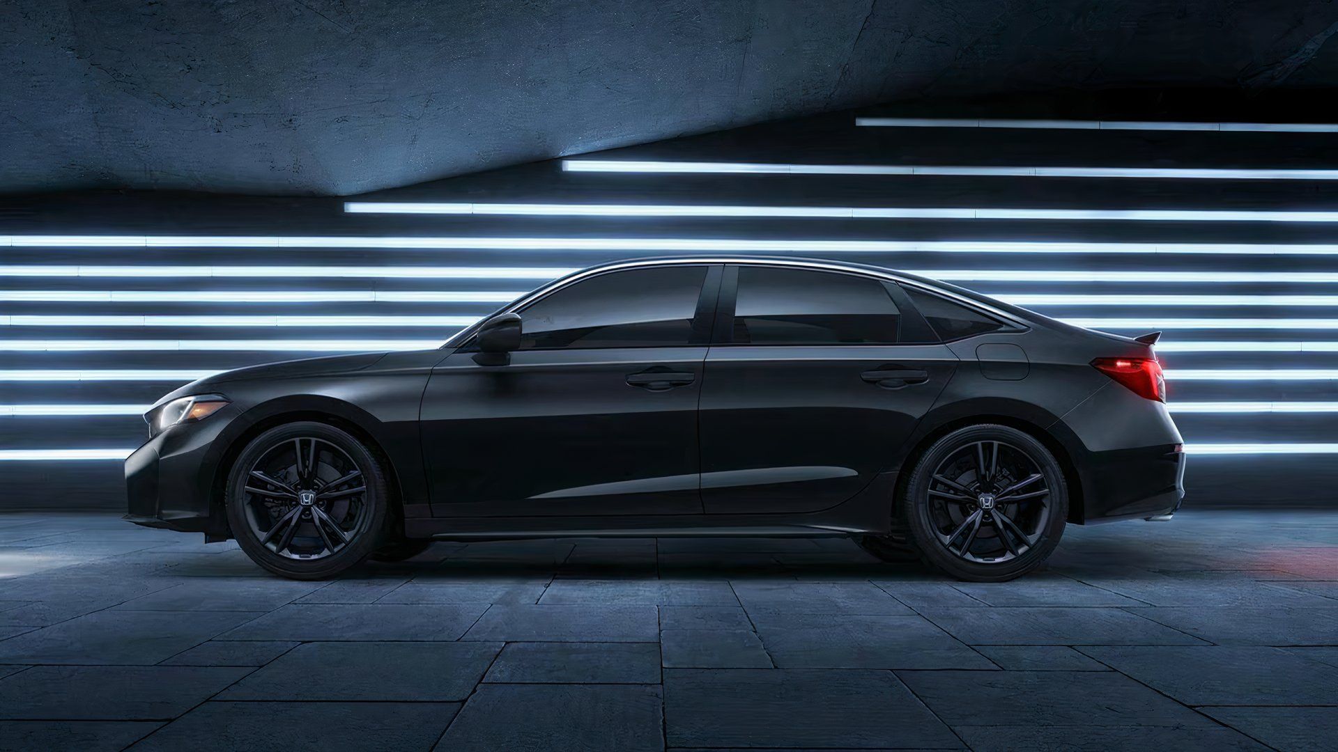 2025 Honda Civic Si in black parked on road