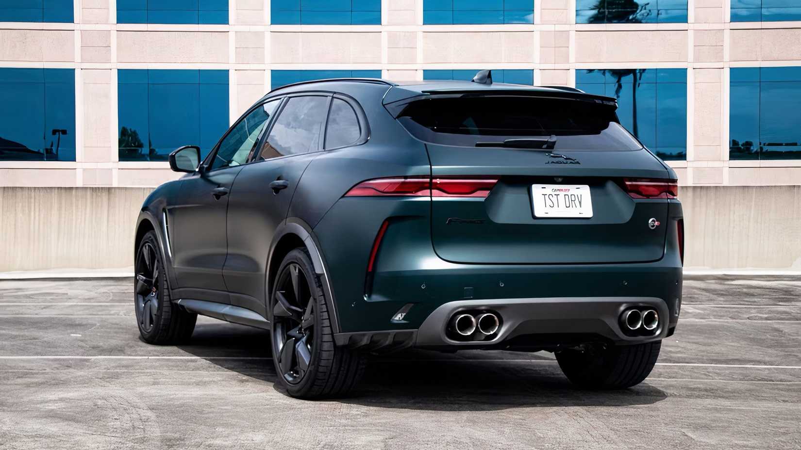 2025 Jaguar F-PACE SVR in green parked in parking lot
