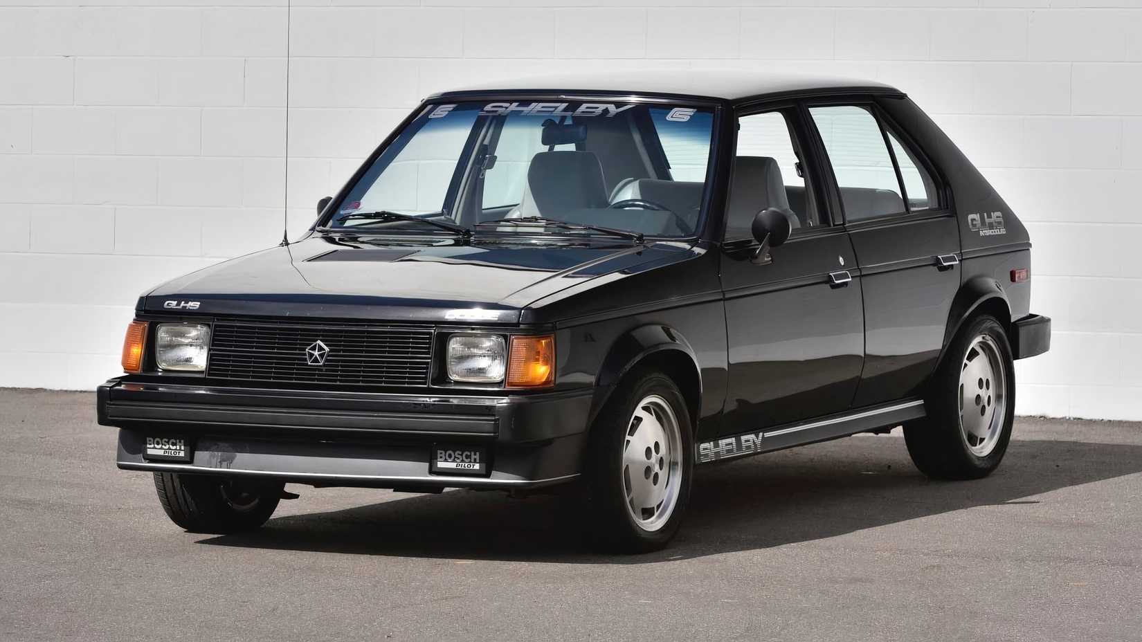 3/4 front view of 1986 Dodge Shelby Omni GLHS