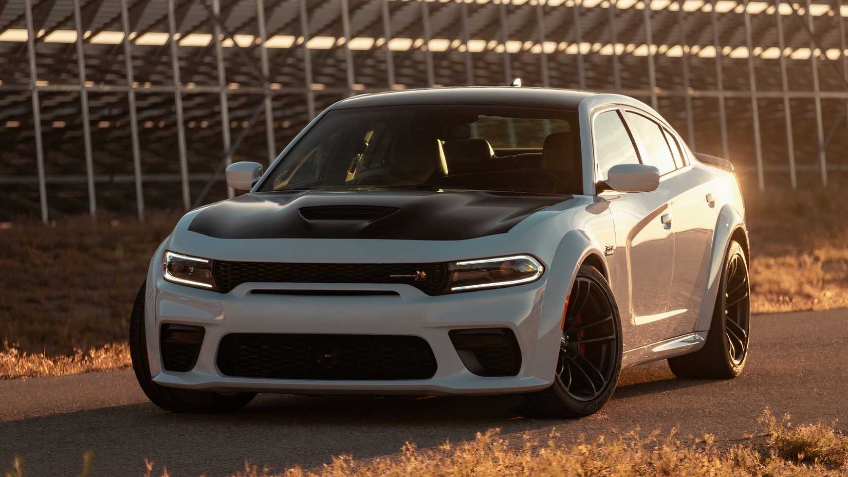 3/4 front view of 2020 Dodge Charger Scat Pack