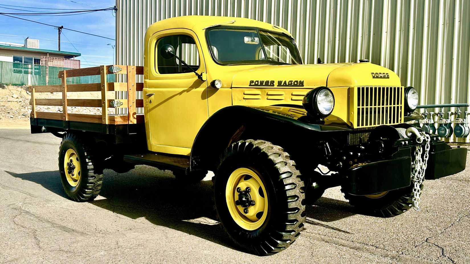 3/4 side view of 1951 Dodge Power Wagon parked