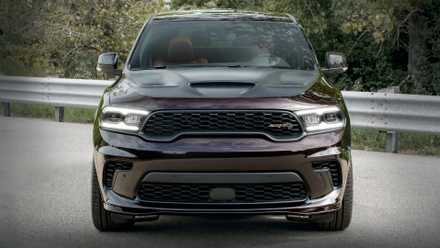 Front view of 2025 Dodge Durango SRT Hellcat Brass Monkey