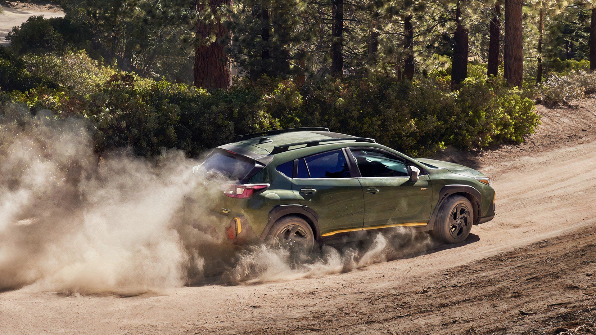 2024 Subaru Crosstrek Sport rear 3/4 action shot