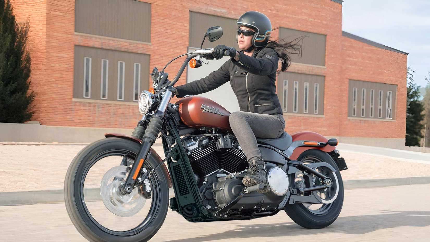 Rider on a 2018 Harley-Davidson Street Bob
