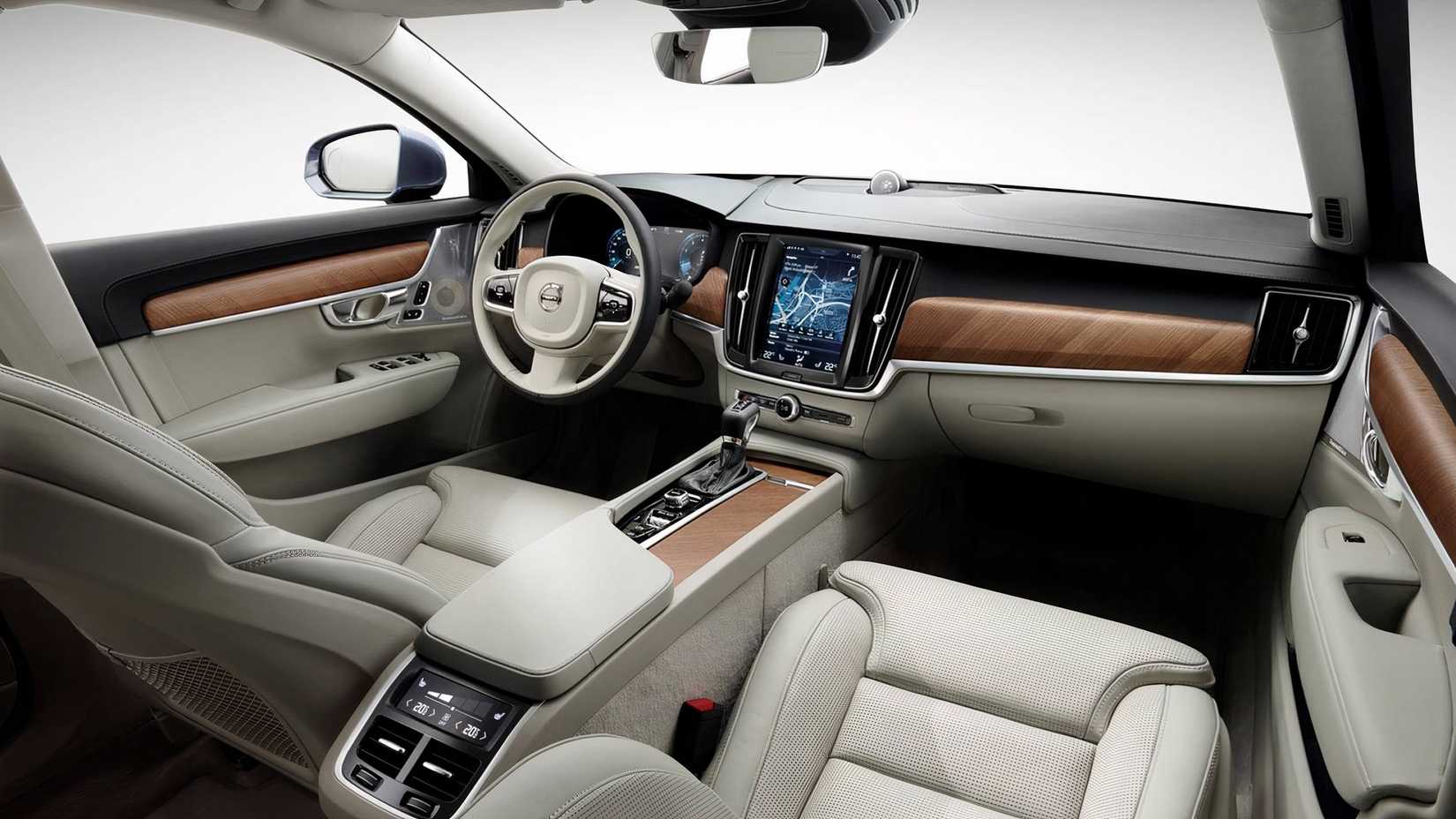 2020 Volvo S90, interior shot showing dash and cabin
