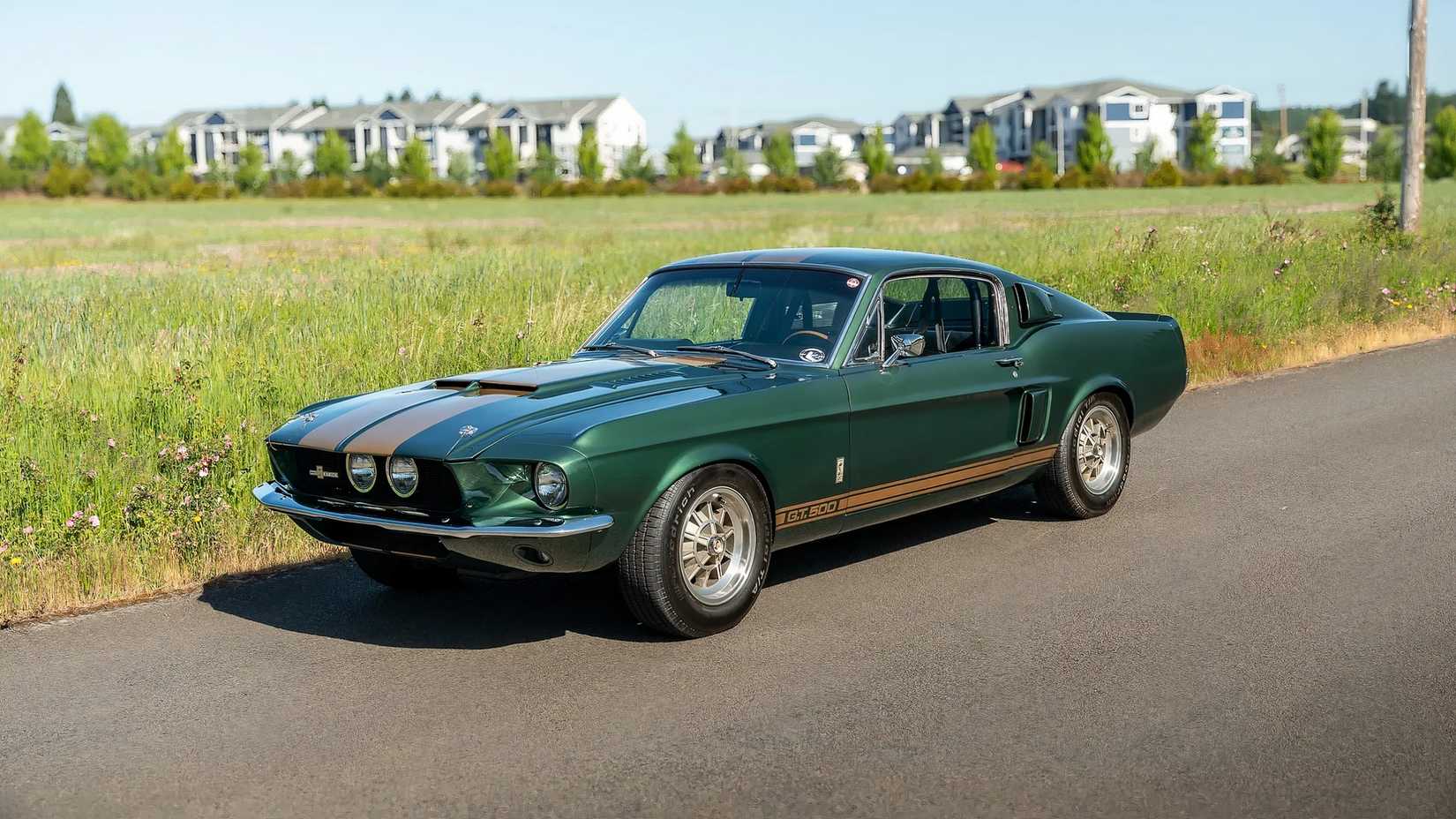 1967 Shelby Mustang GT500 parked on road