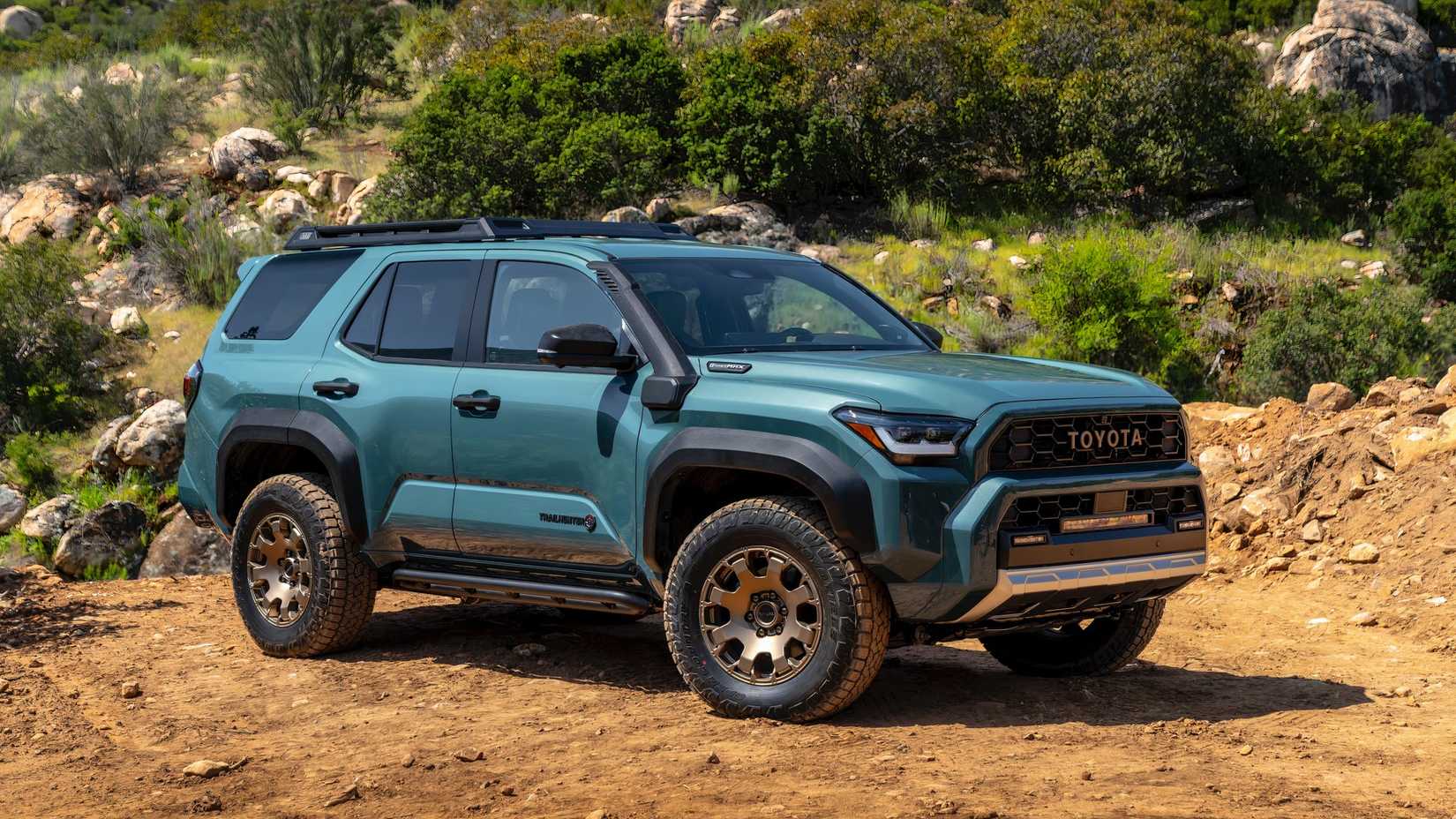 2025 Toyota 4Runner in blue parked off-road