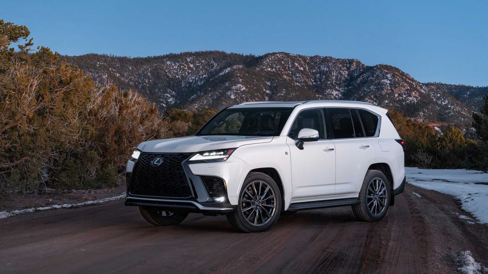 2025 Lexus LX 600 white front view