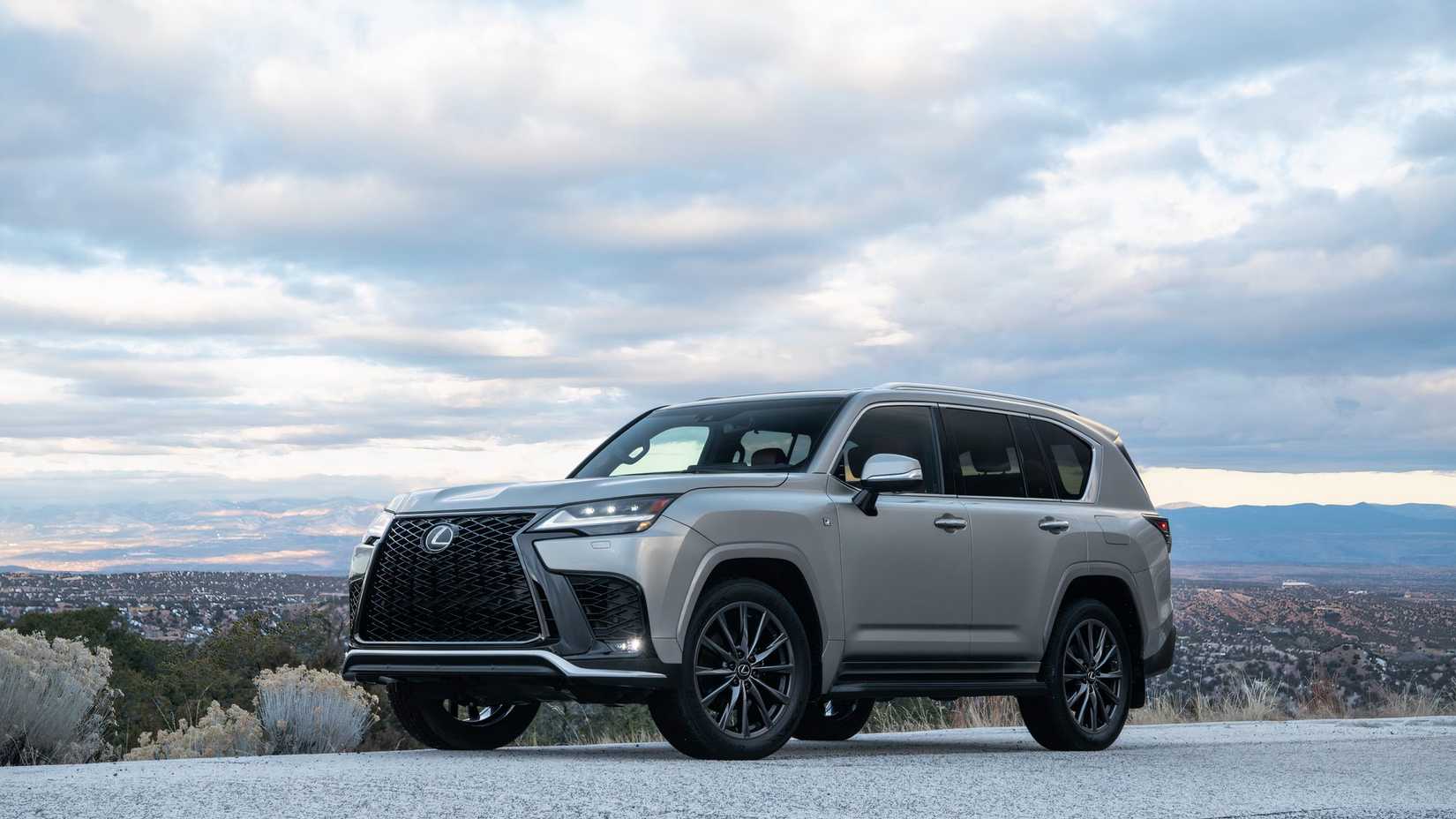 2025 Lexus LX 600 F SPORT in gray parked