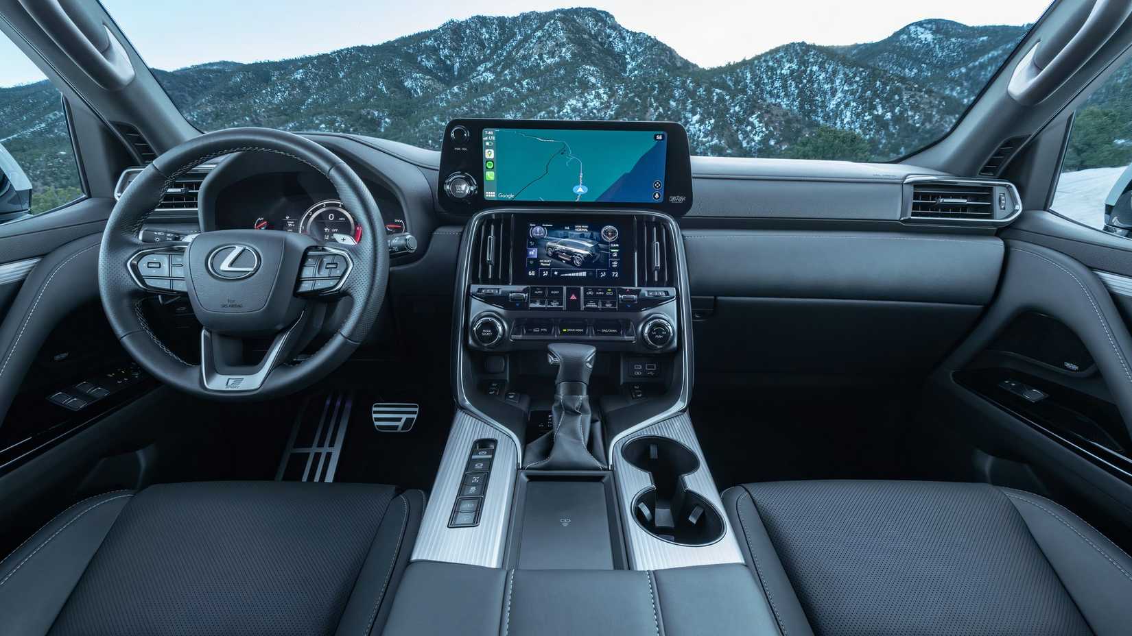 2025 Lexus LX 600 F SPORT interior showing front cabin