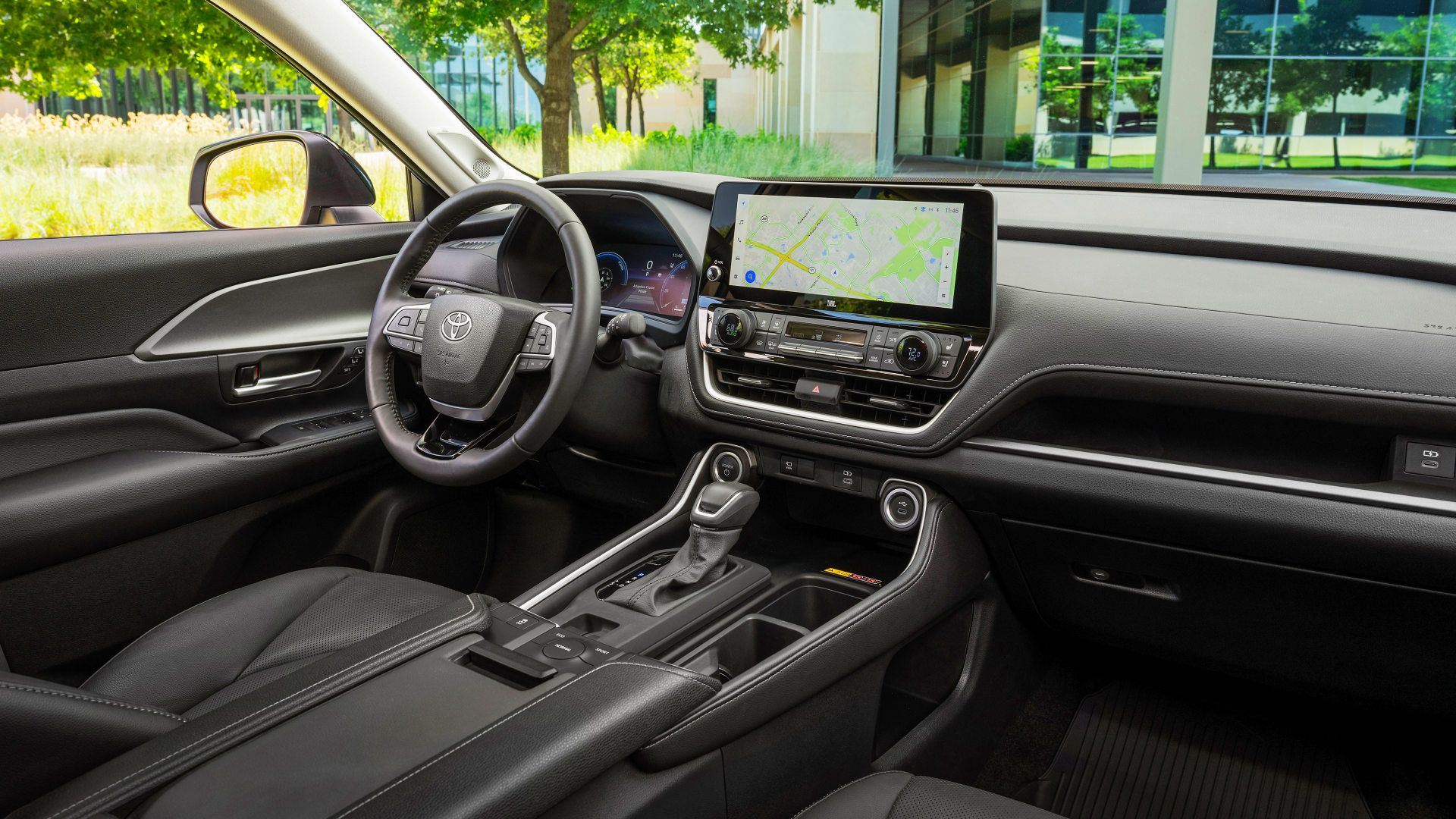 2026 Toyota Grand Highlander interior show showing front cabin