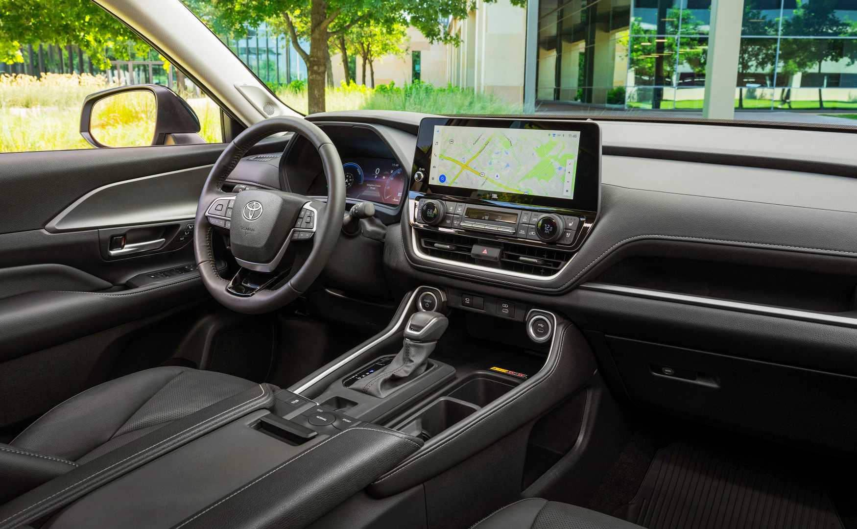 2026 Toyota Grand Highlander interior show showing front cabin