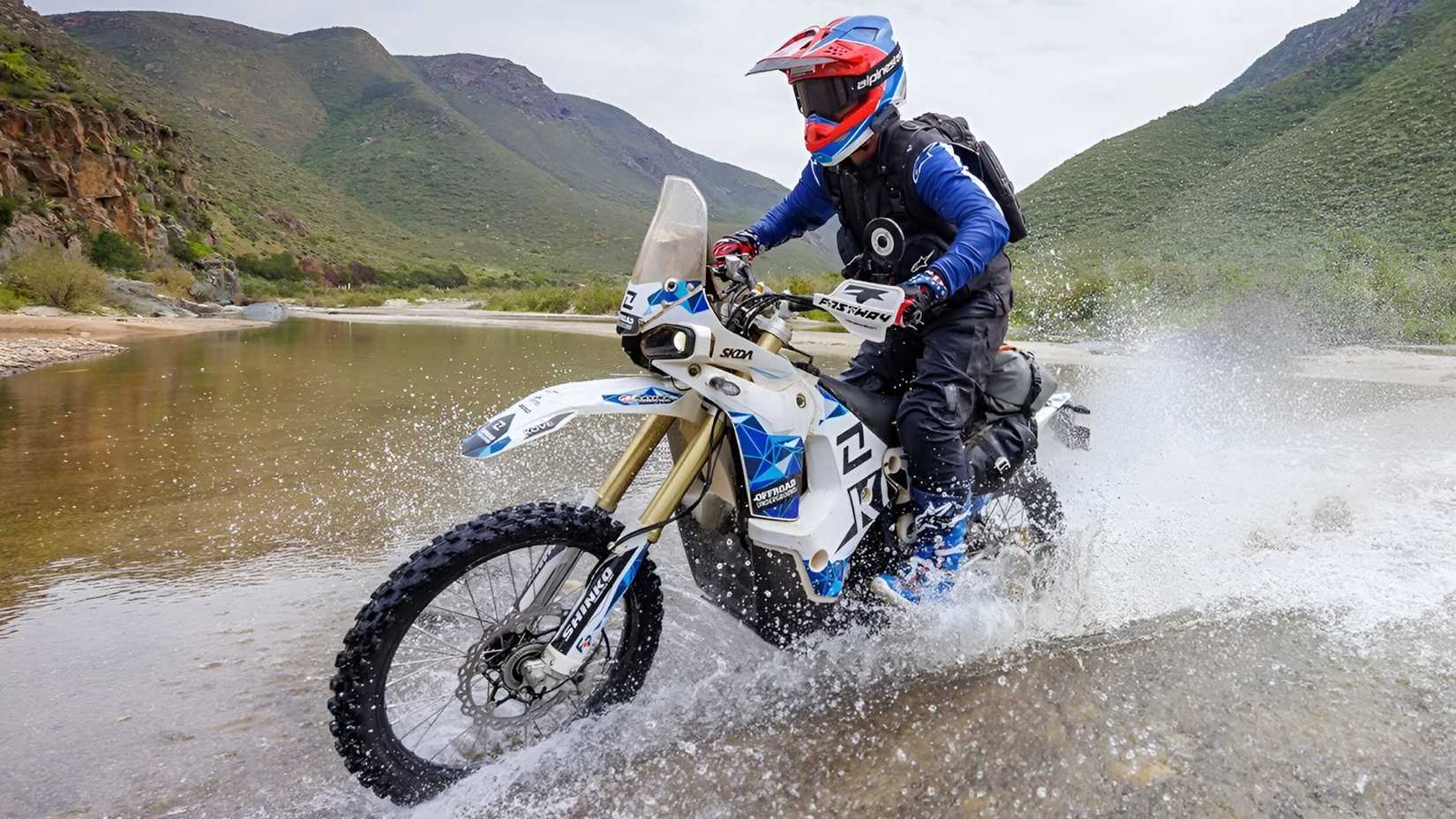 Kove 450 Rally off-roading front third quarter view