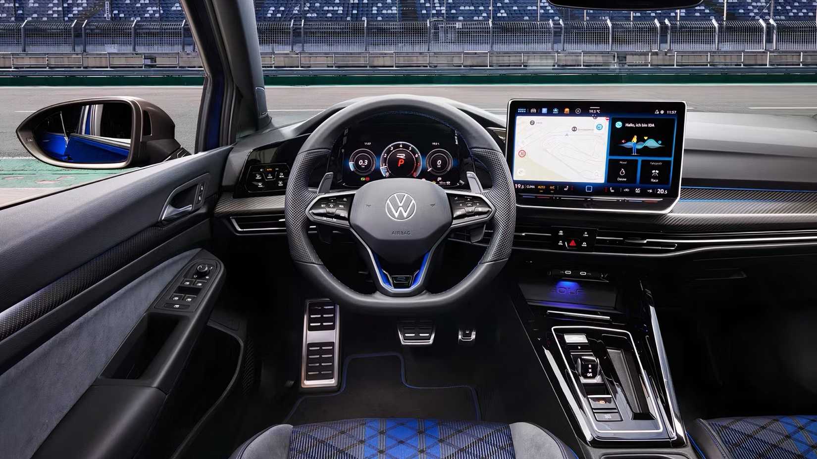2025 Volkswagen Golf R interior showing front cabin