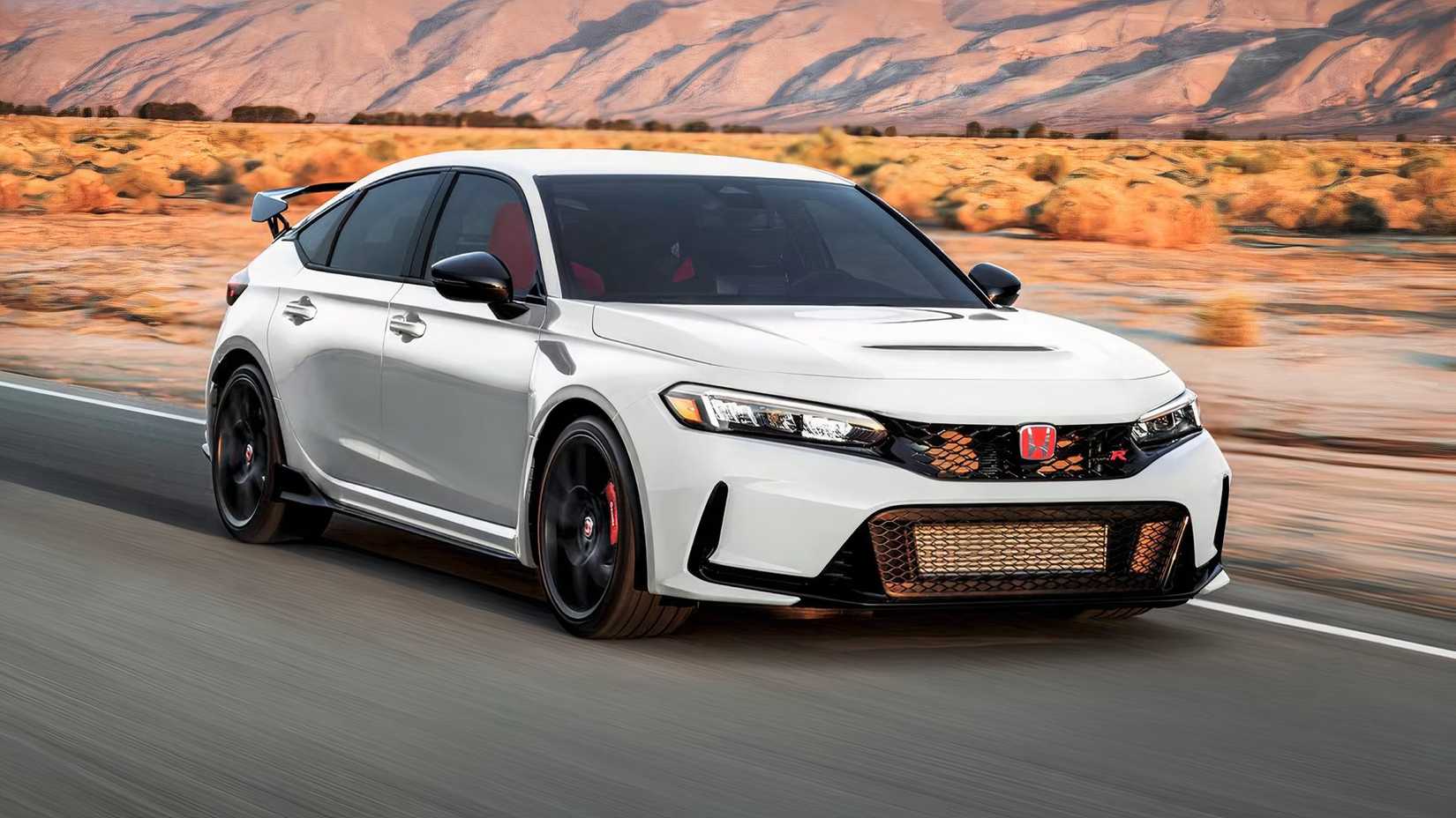 2025 Honda Civic Type R in white driving