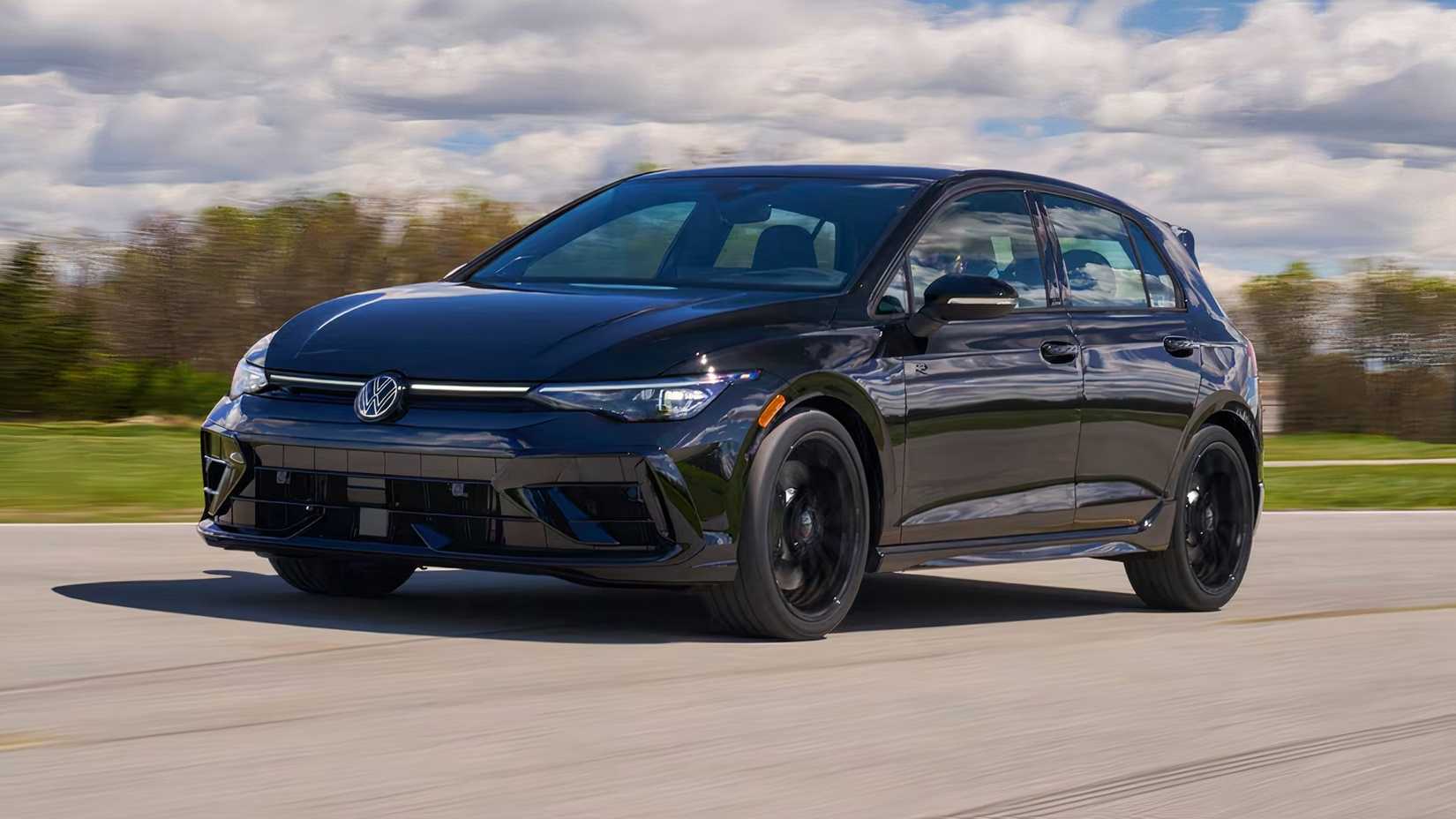 2025 Volkswagen Golf R Black Edition driving on road