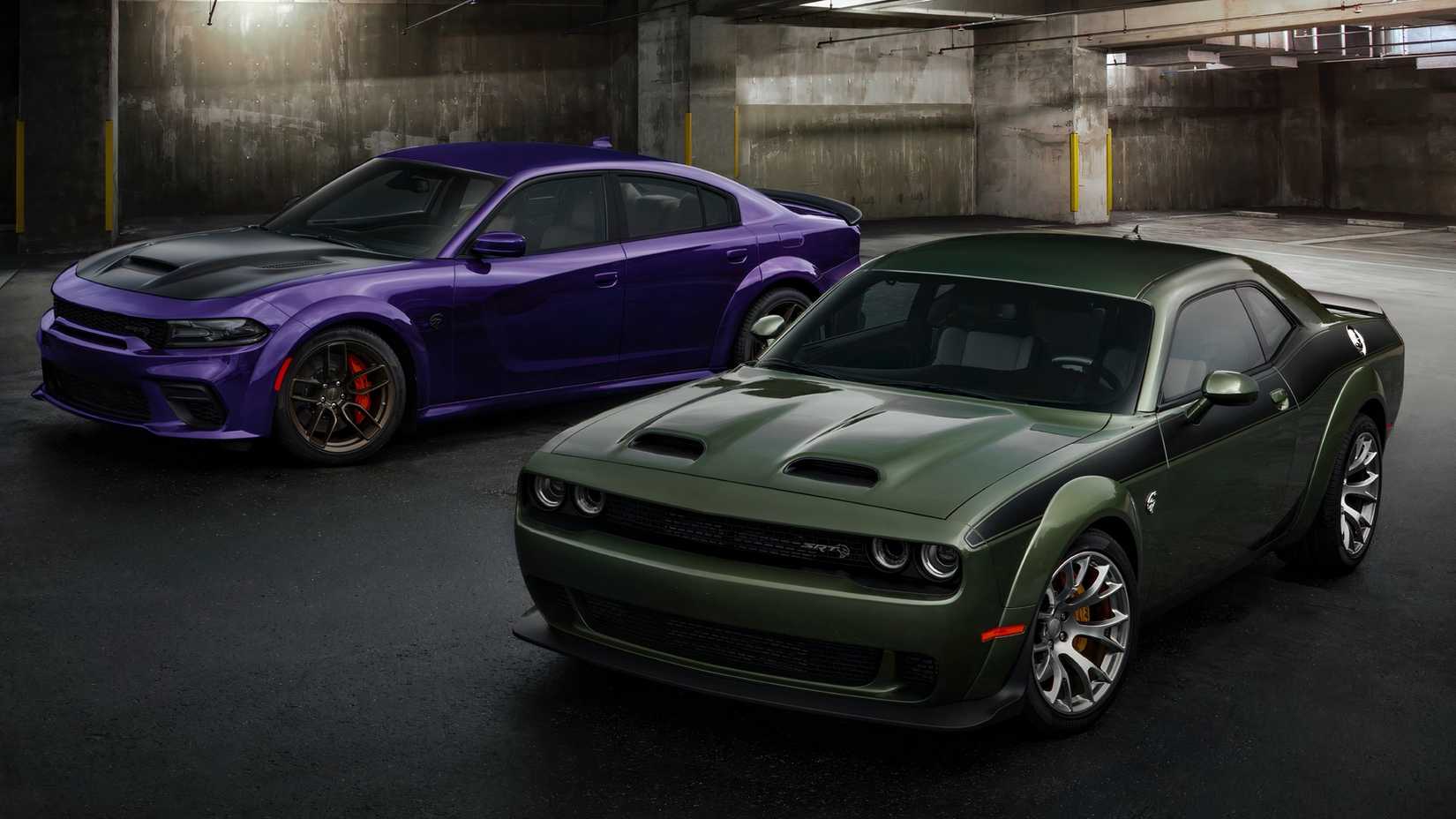 Side by side 2023 Dodge Challenger and Charger