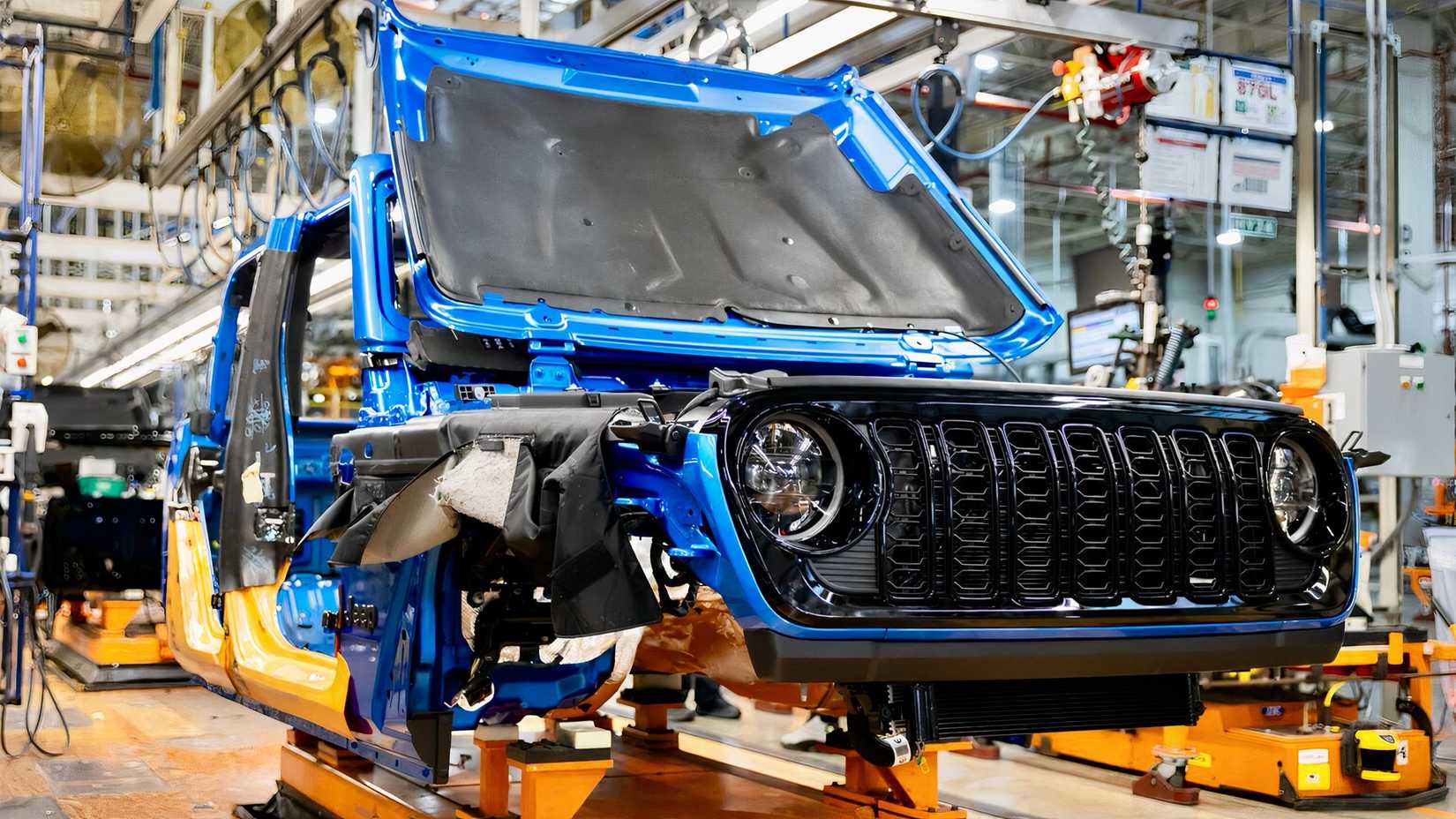 Jeep on the assembly line