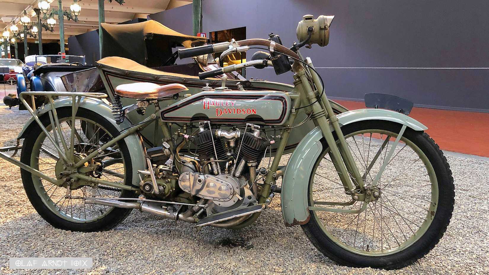 1915 Harley-Davidson 11F static front quarter shot