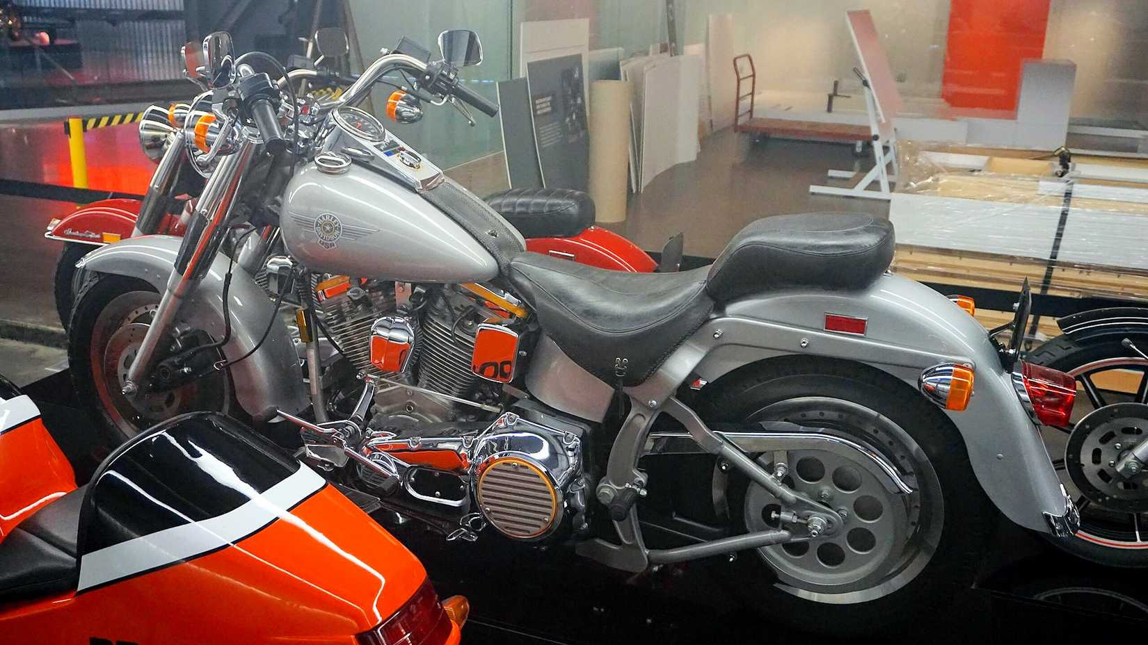 1990 Harley-Davidson Fat Boy static rear quarter shot