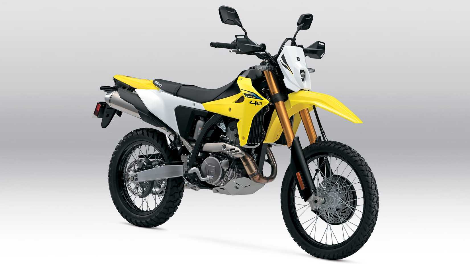 2025 Suzuki DR-Z4S+ front third quarter view