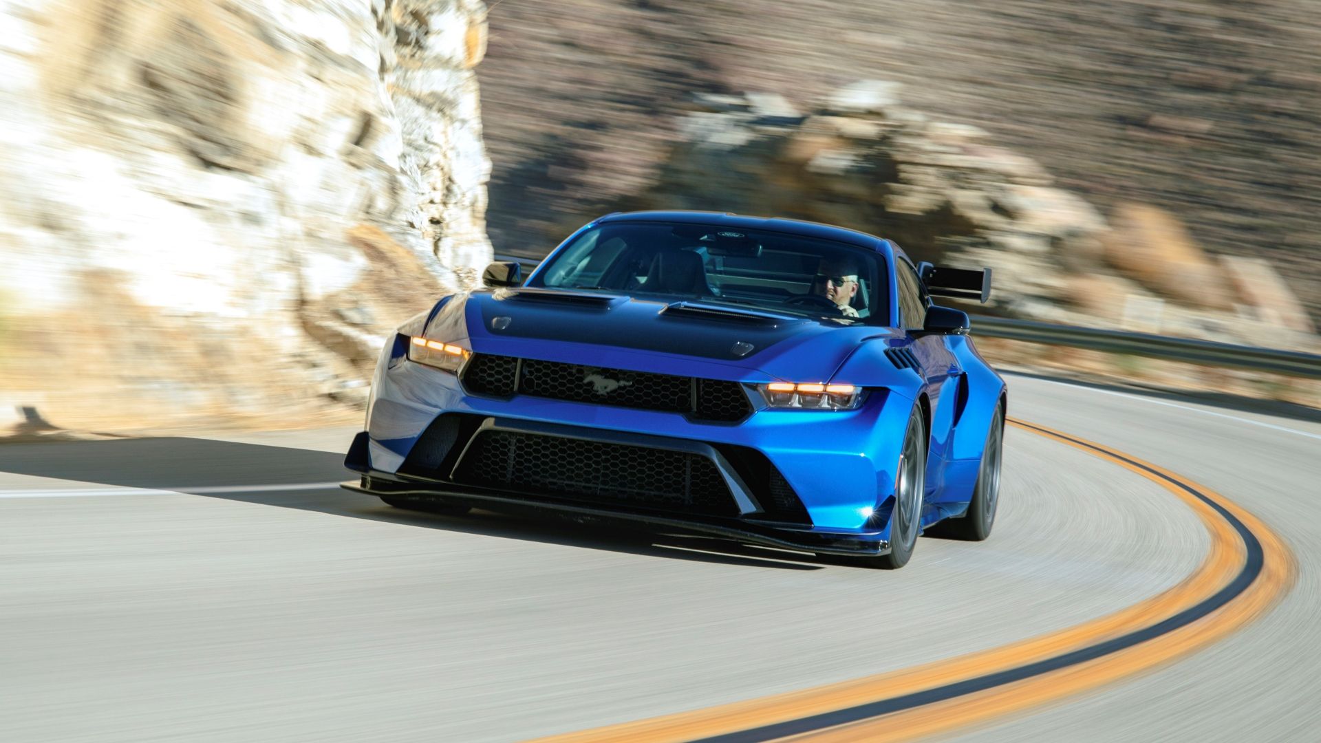Front driving shot of the GTD showing aggressive aero