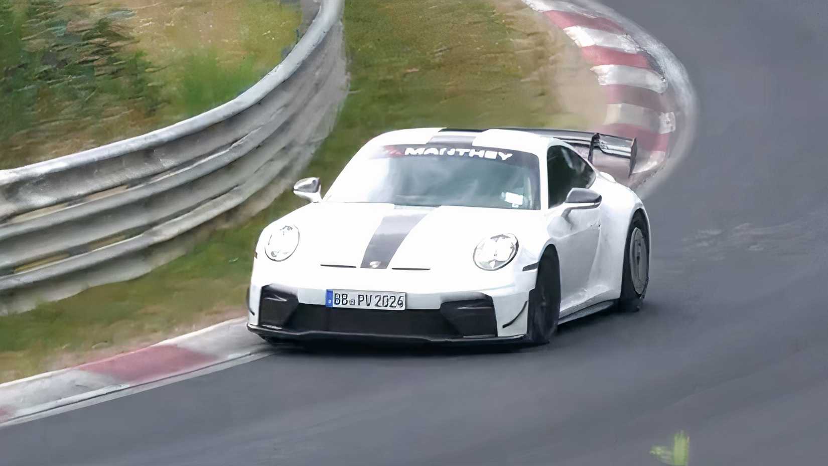 2026 Porsche 911 GT3 MR Manthey Kit 992.2 Spy Shot Mule Car Nurburgring