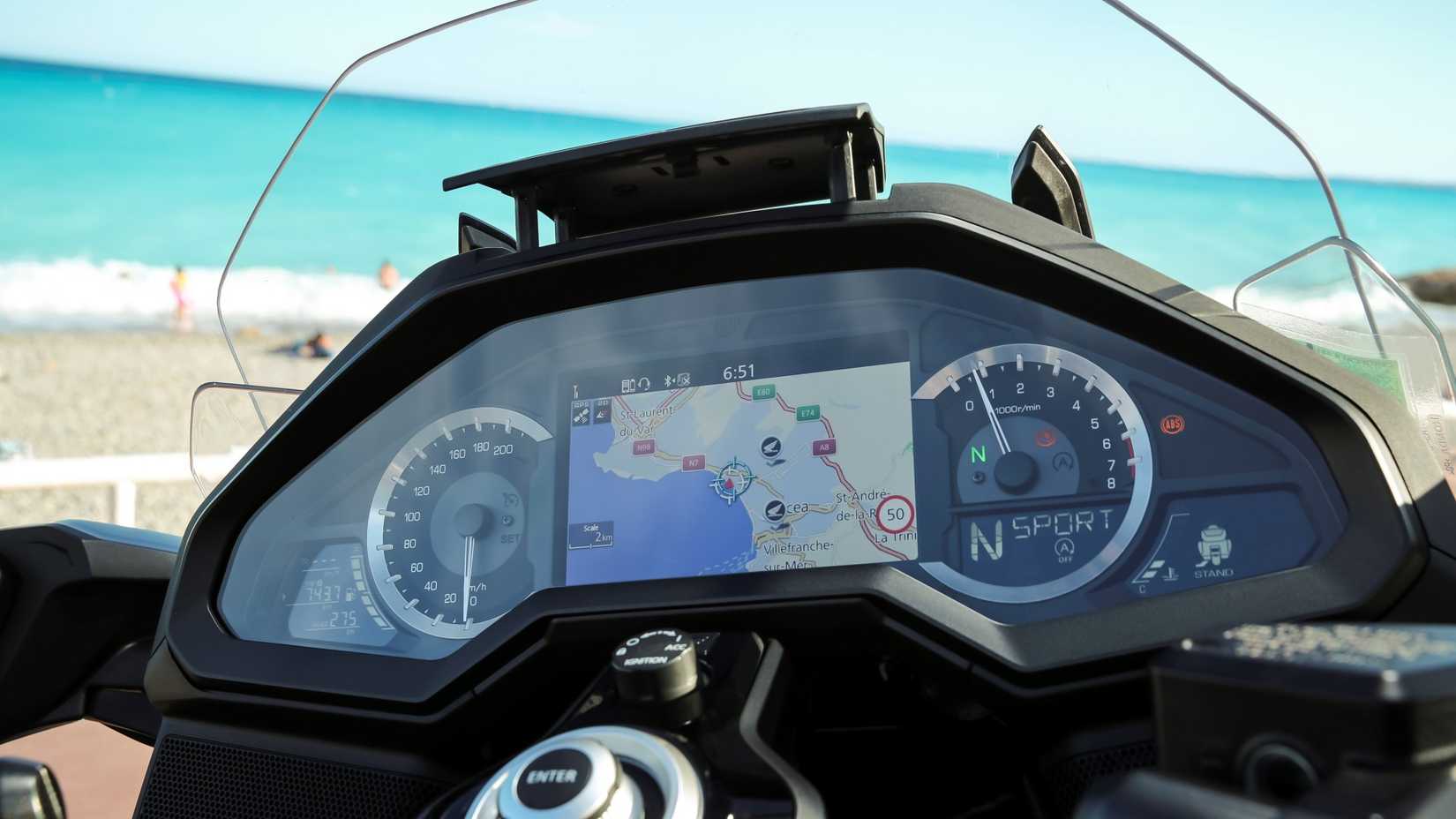 2020 Honda Gold Wing TFT screen close-up shot