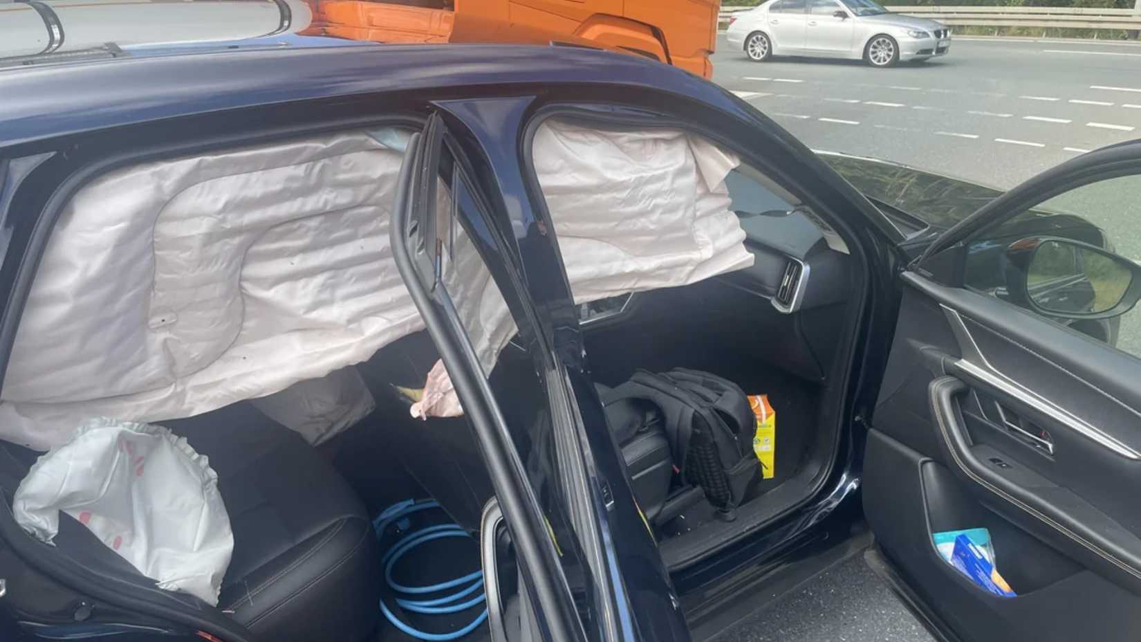 Airbags exploded at highway speeds on the Autobahn for no apparent reason
