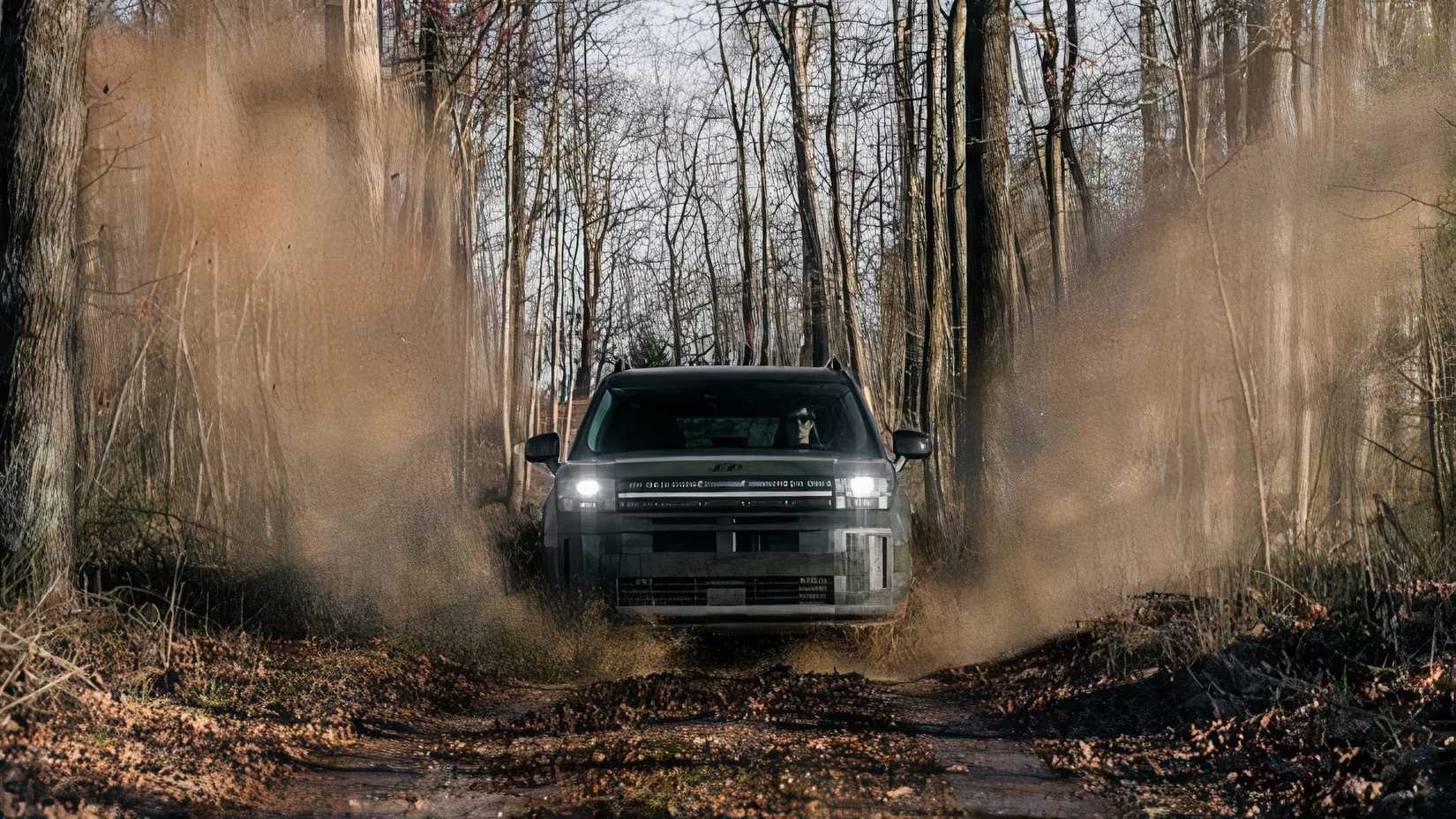 2026 Hyundai Santa Fe front action shot