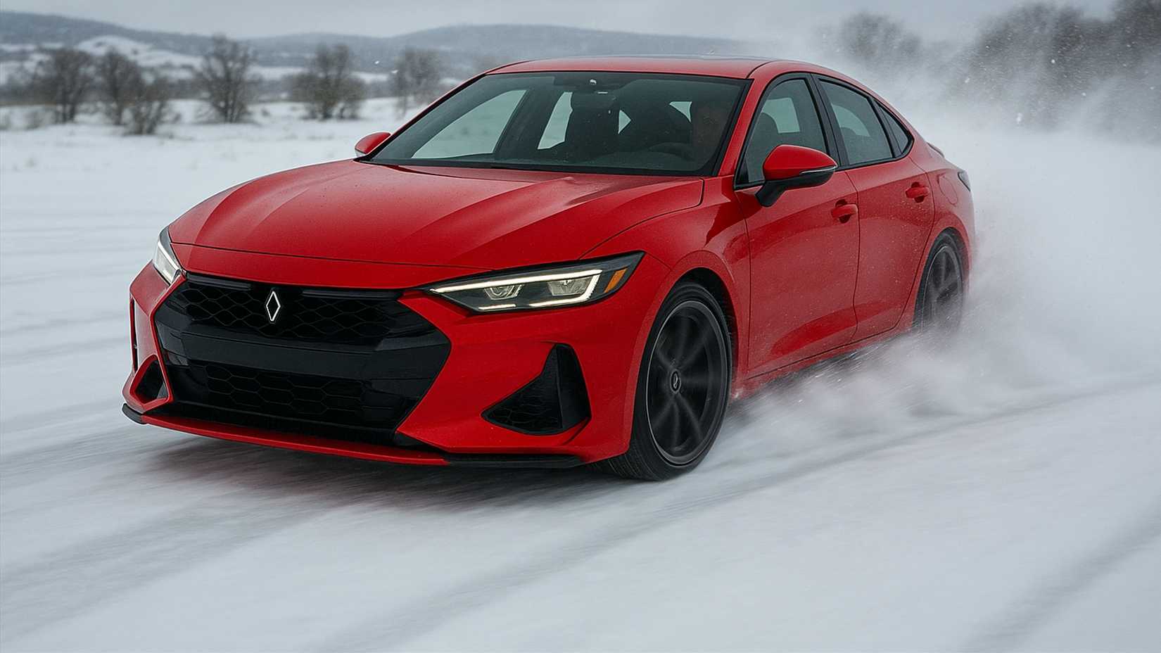 Red ChatGPT Sports Sedan (3)