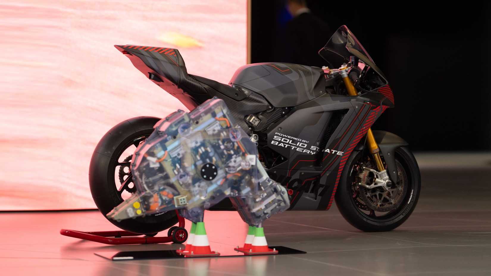 All-electric Ducati V21L prototype solid-state battery