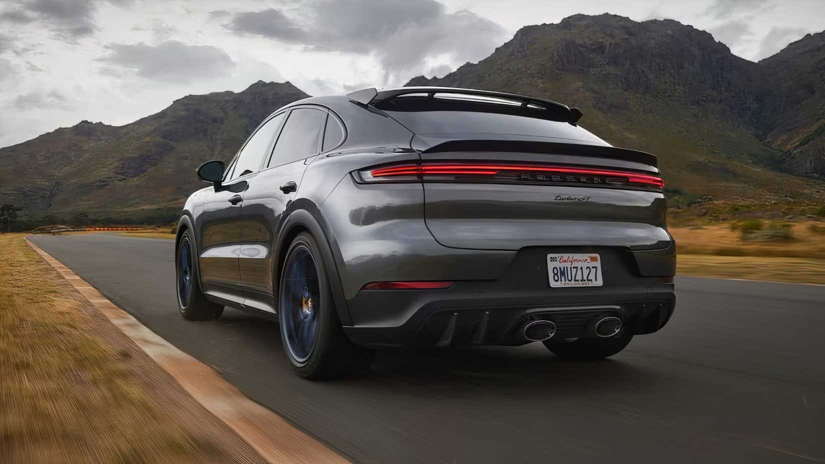 2025 Porsche Cayenne Turbo GT in gray parked