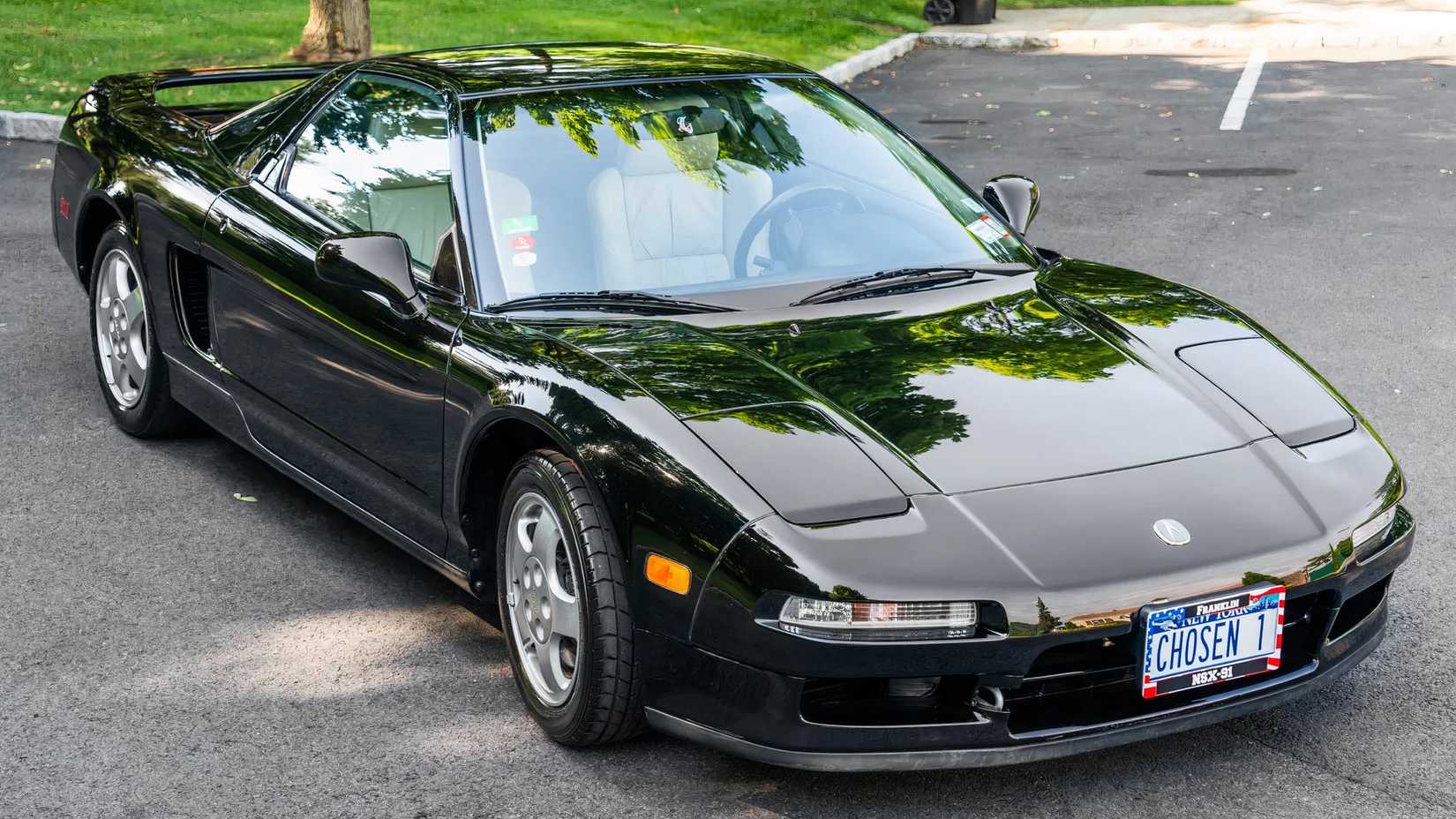 1991 Honda NSX in black parked