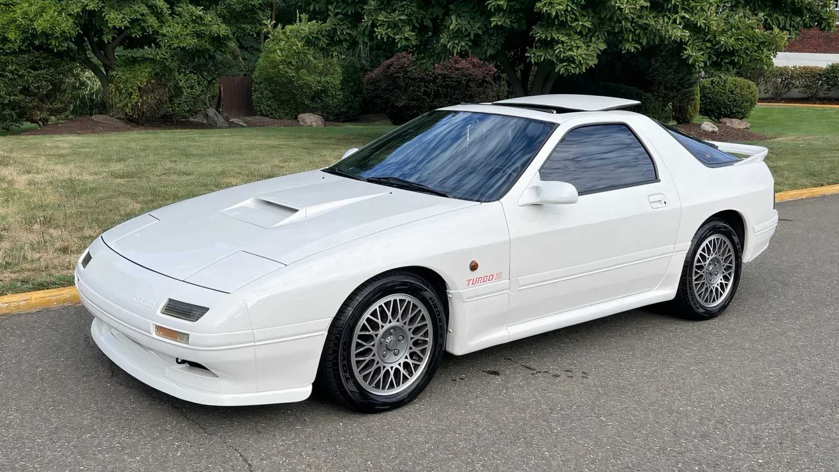 1991 Mazda RX-7 Turbo II in white parked